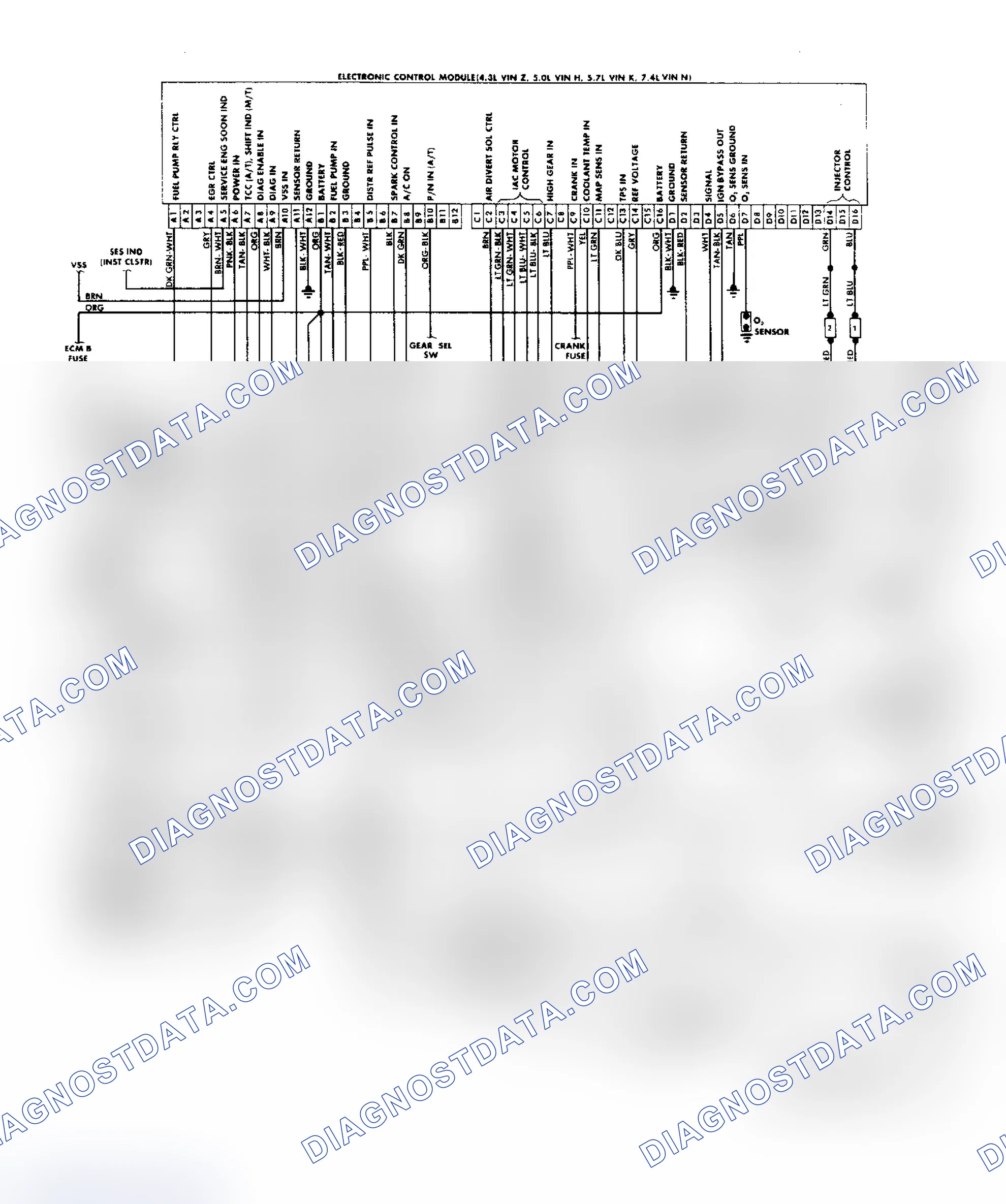 Scheme 158: "G" Series Van (4.3L, 5.0L & 5.7L & 7.4L) Wiring Diagram