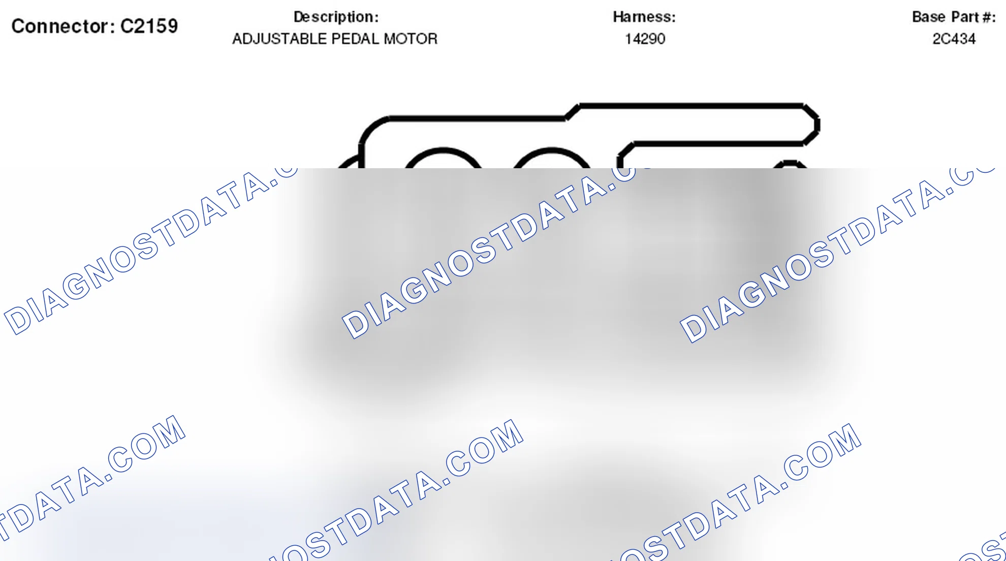 Scheme 232: Adjustable Pedal Motor Connector End View (C2159)