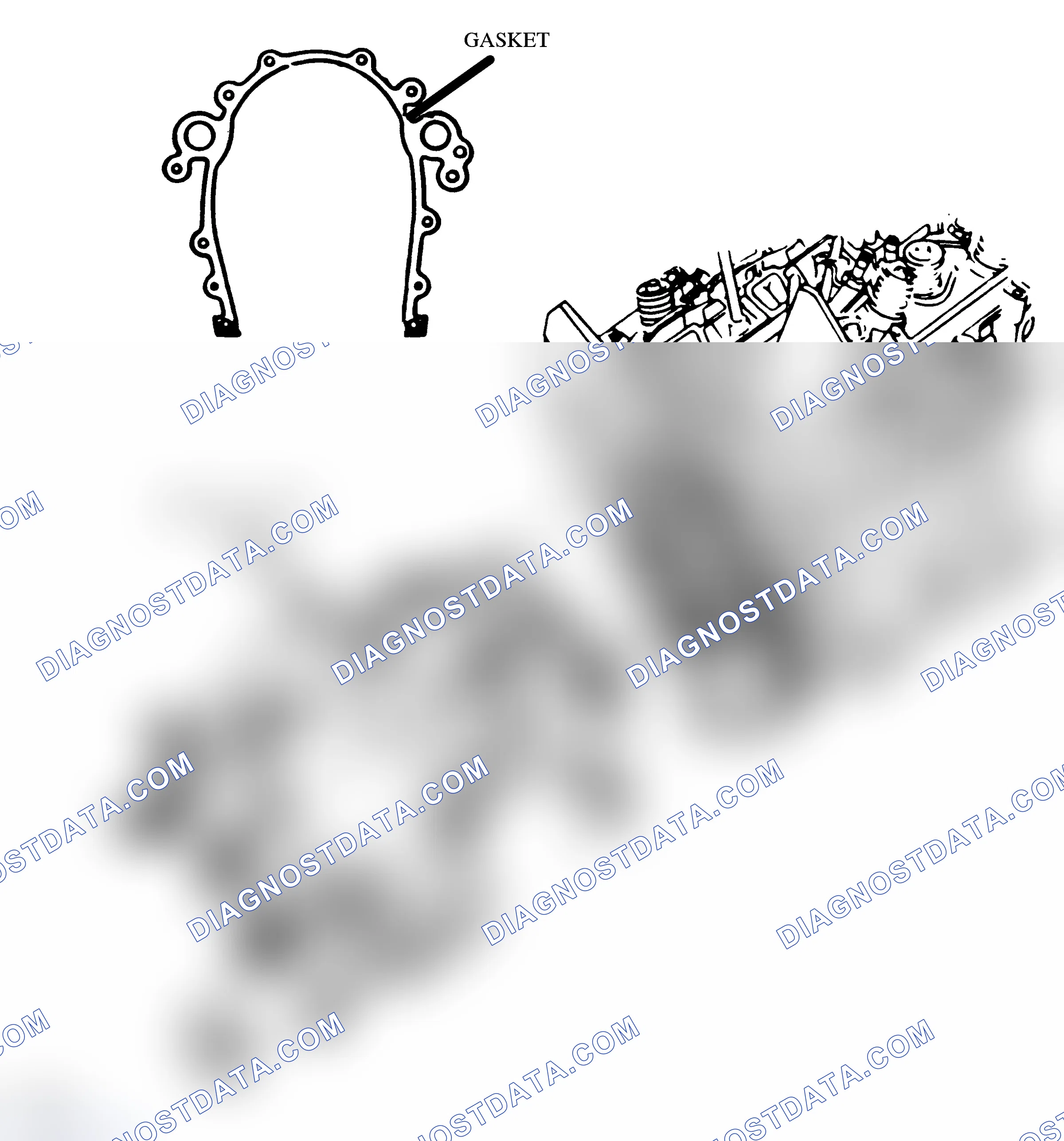 Scheme 22: Water Pump and Front Cover (2.8L VIN W)