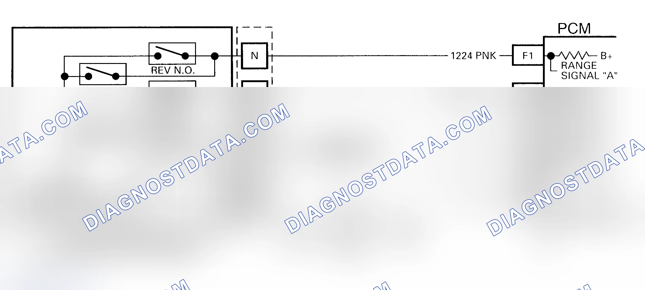 Scheme 305: Code 28 Schematic ("G" Series) Transmission Range Pressure Switch
