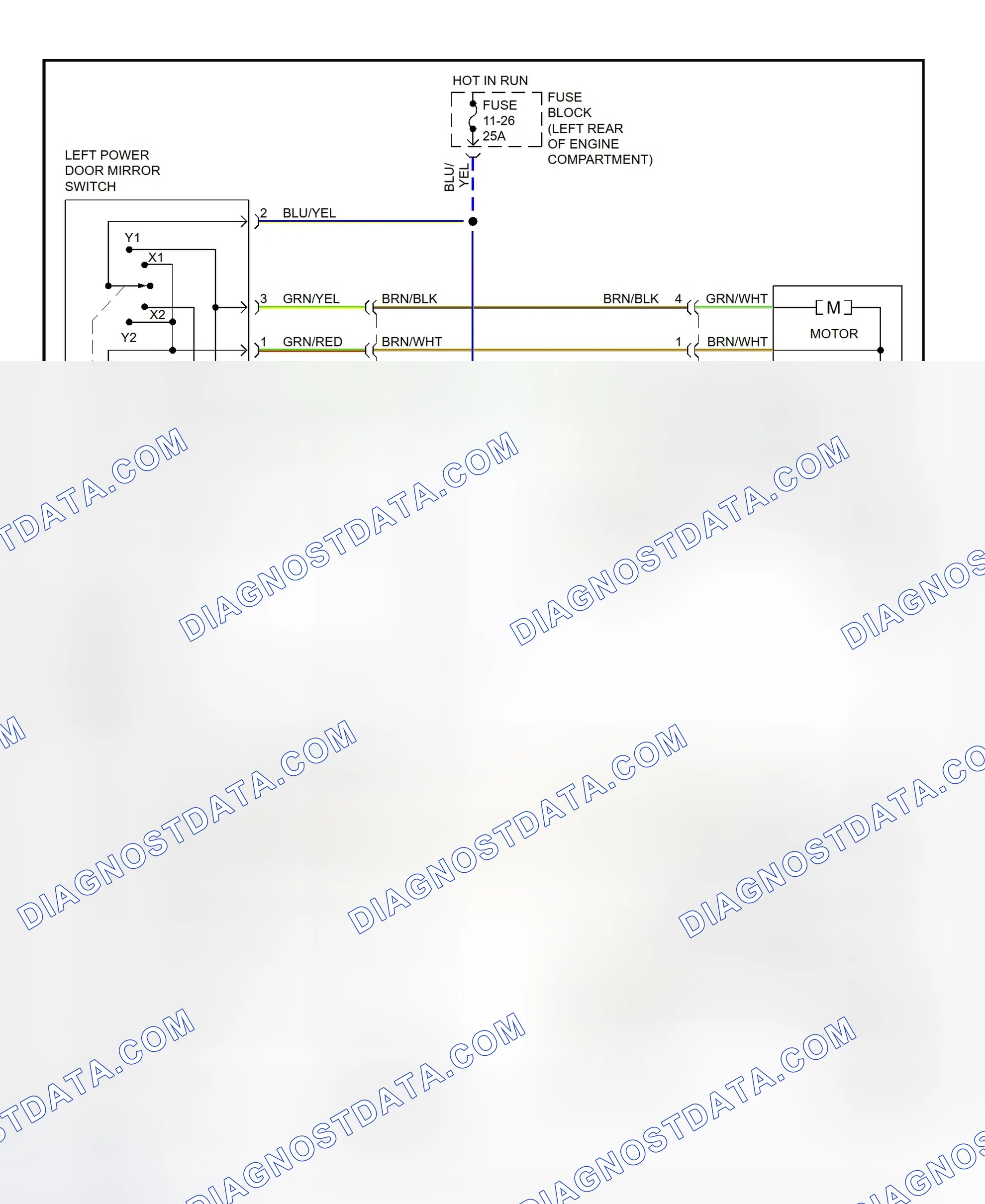 Scheme 5: Power Mirrors Wiring Diagram (850)