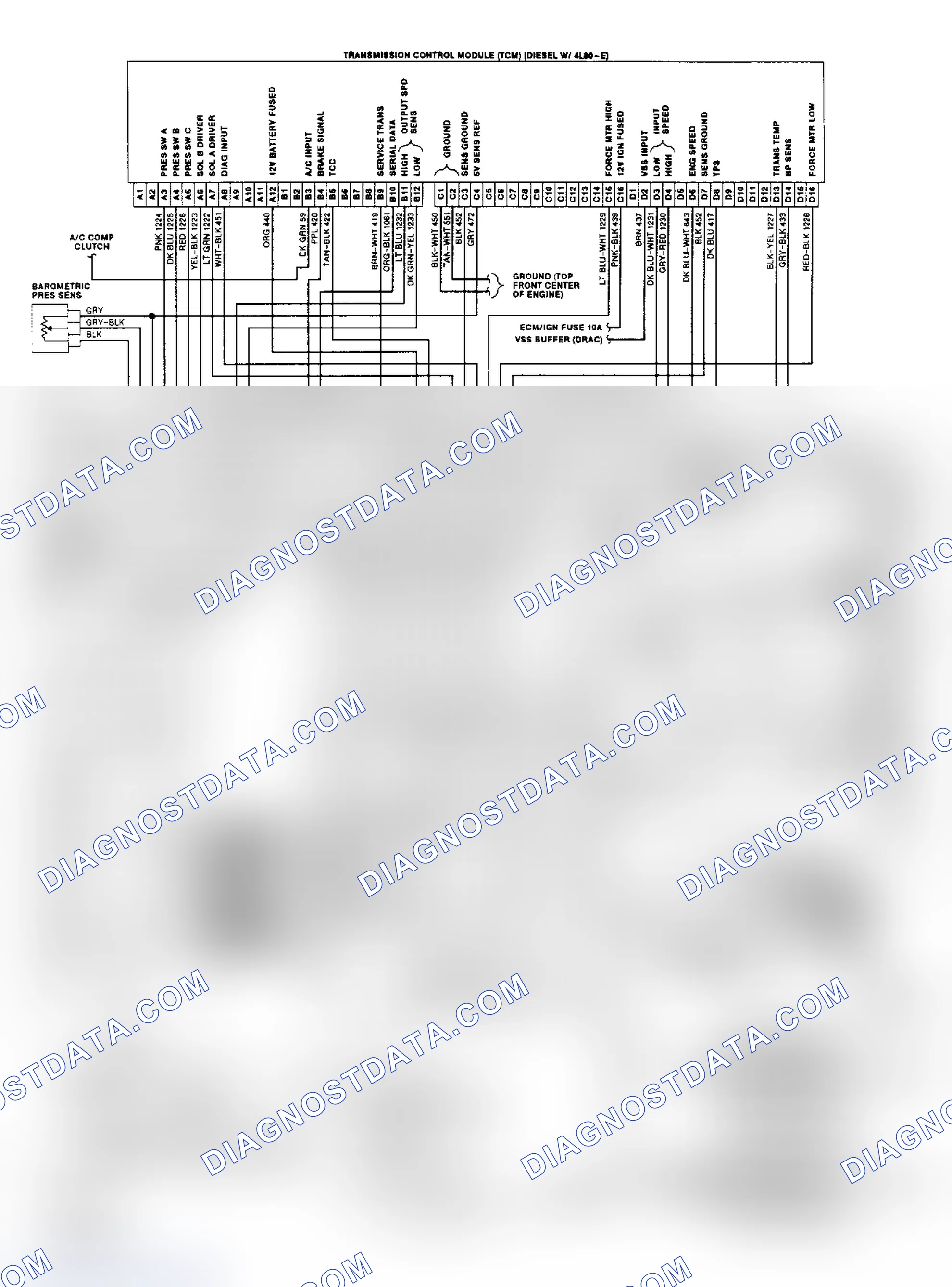 Scheme 11: Wiring Diagram ("C" & "K" Series Diesel W/4L80-E Trans.)