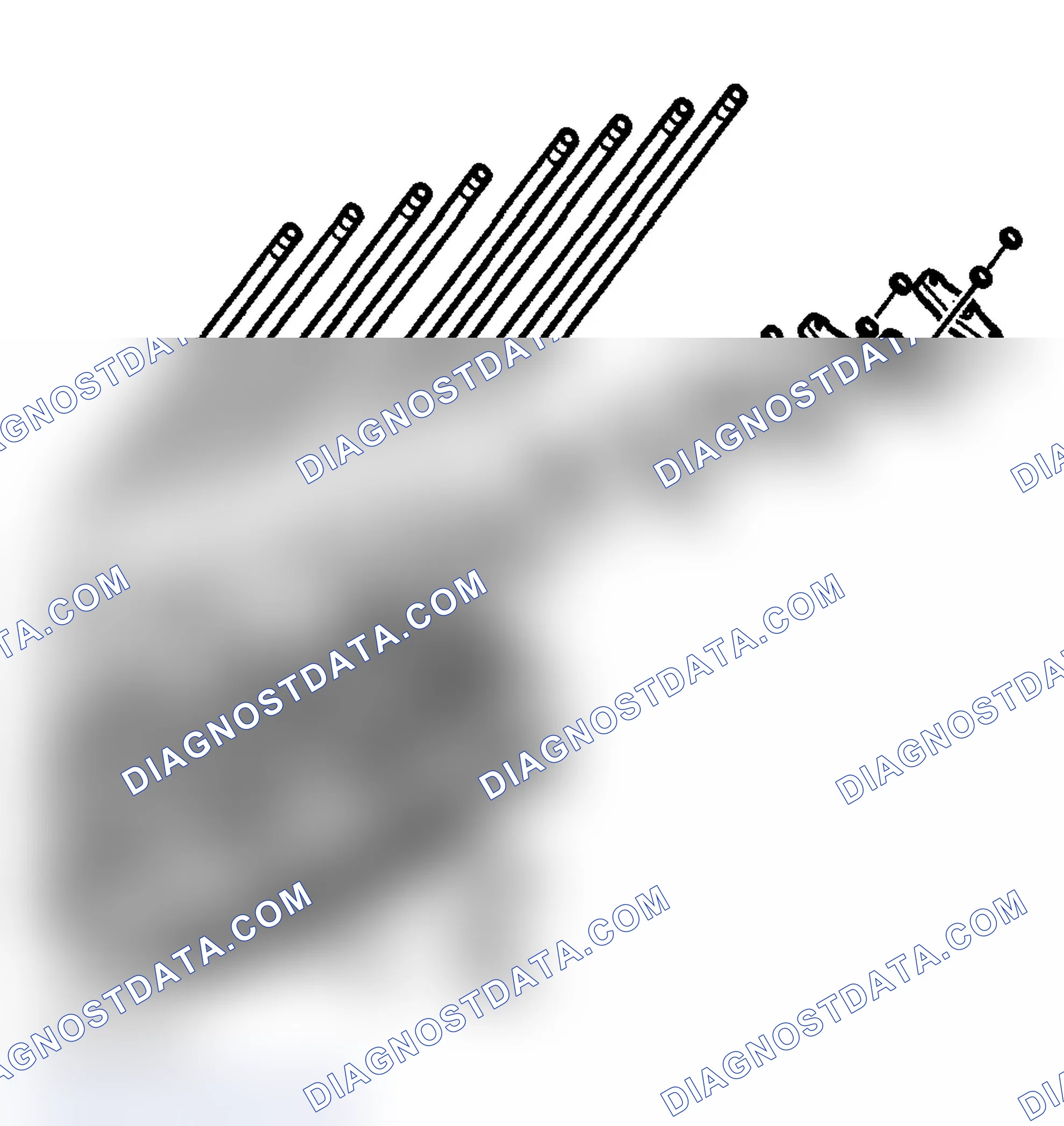 Scheme 1017: Valve Rocker Arm, Shaft & Push Rod Installation