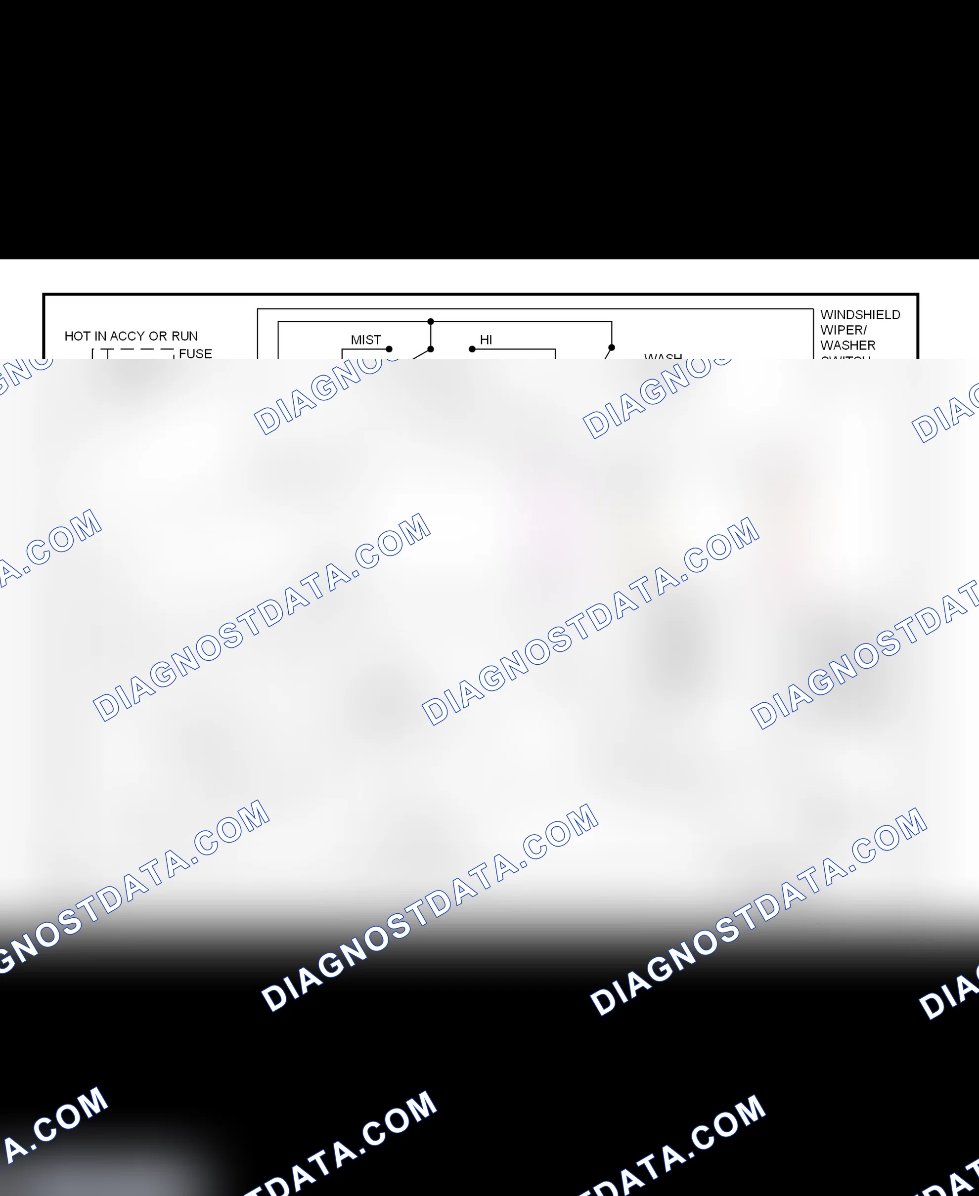 Fig. 2: Front Wiper/Washer System Wiring Diagram