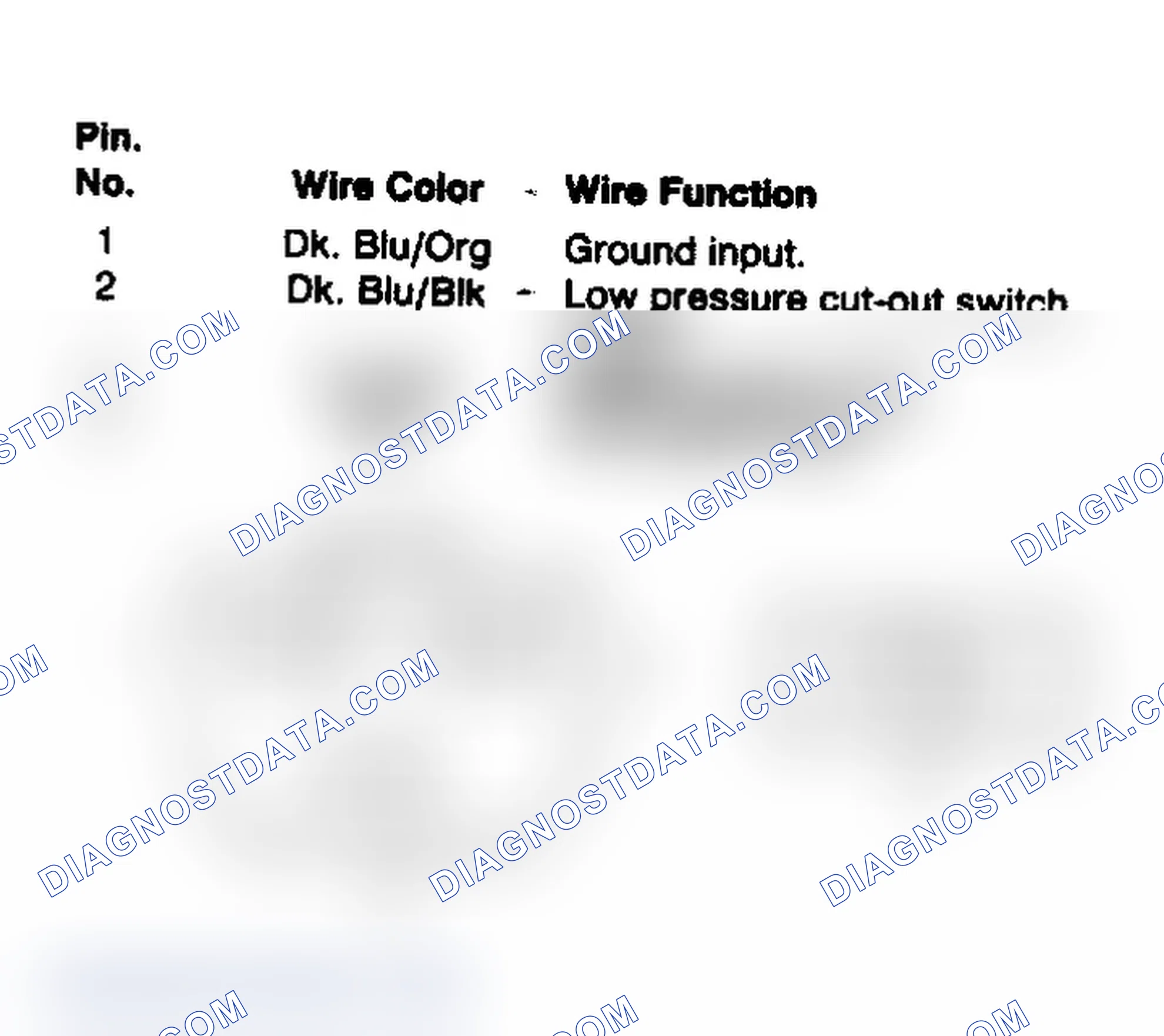 Scheme 21: 4-Way Wide Open Throttle A/C Relay Connector Terminal ID