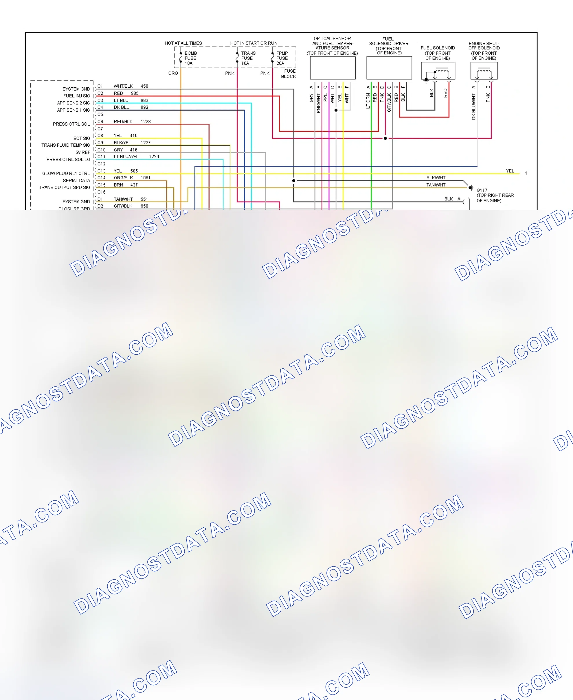 Scheme 599: Wiring Diagram (Van - 6.5L Diesel VIN P - 1 Of 2)
