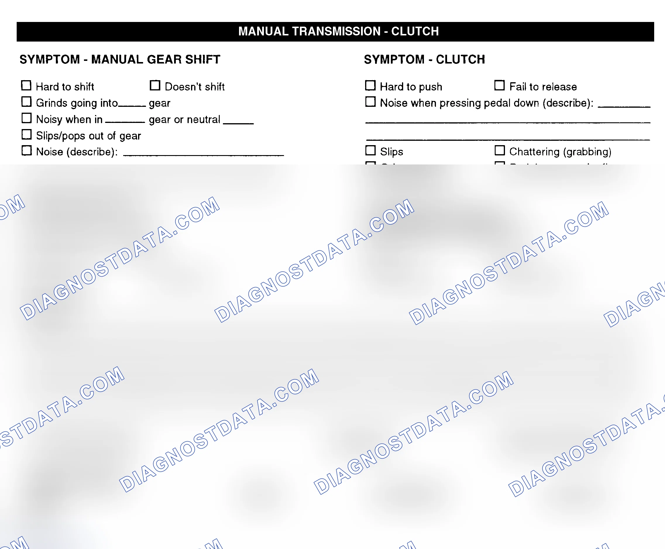 Scheme 10: Manual Transmission & Clutch