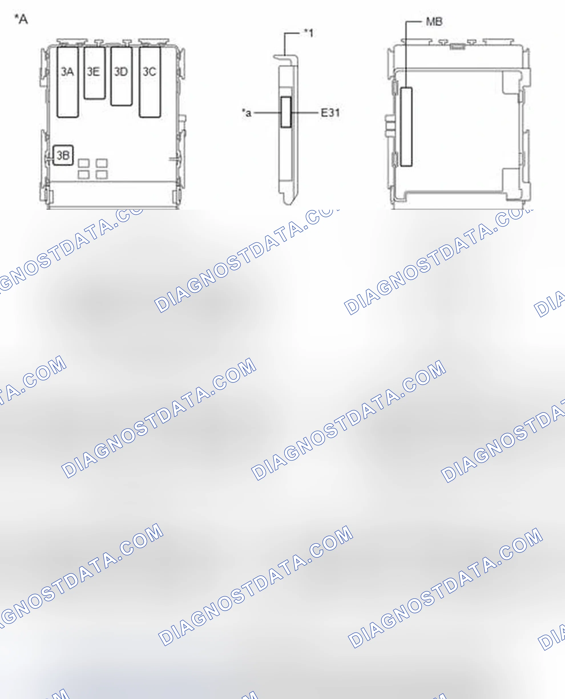 Scheme 127: TERMINALS OF ECU [08/2013 - ]