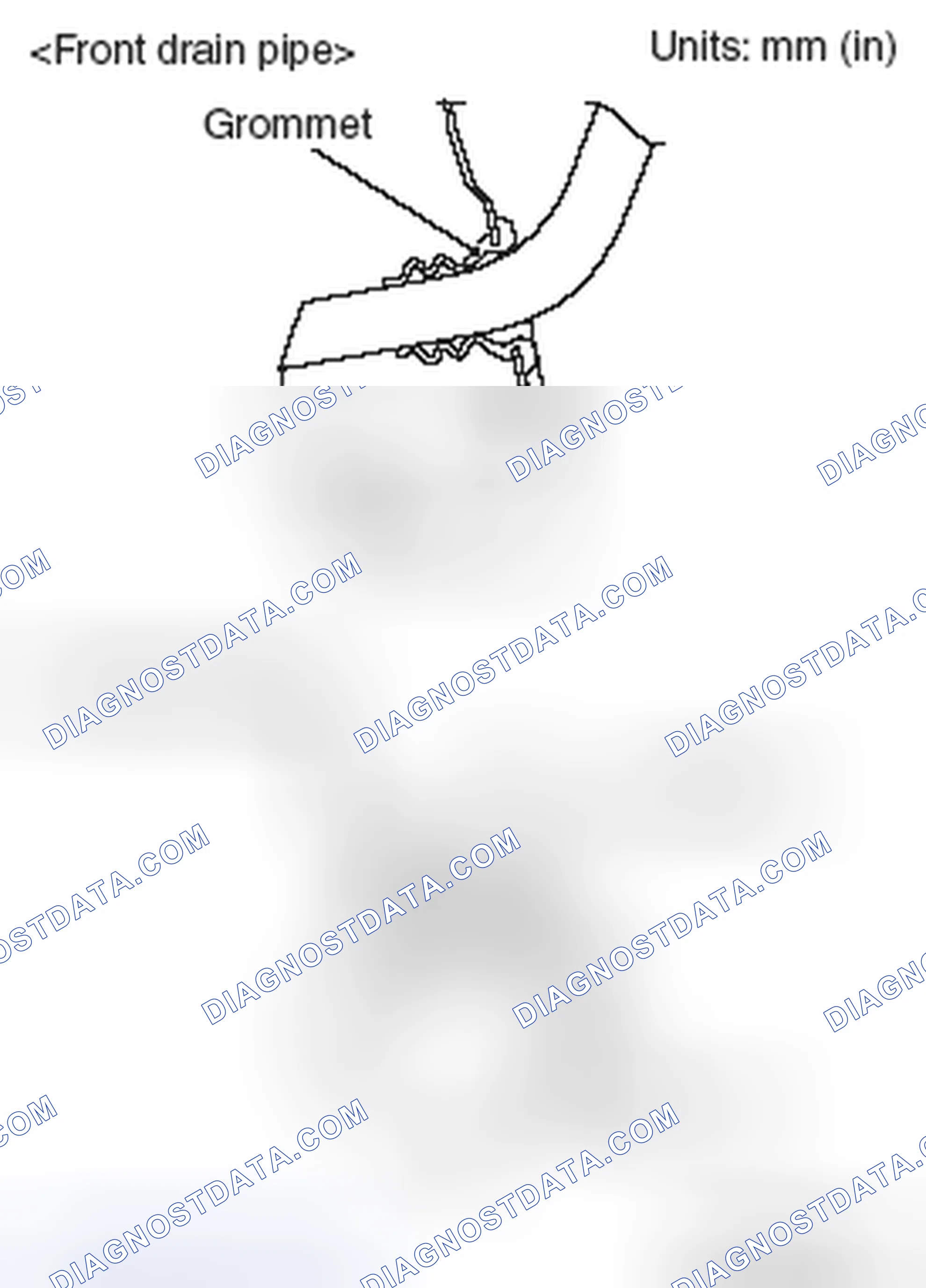 Scheme 113: >> A << FRONT DRAIN PIPE/REAR DRAIN PIPE INSTALLATION