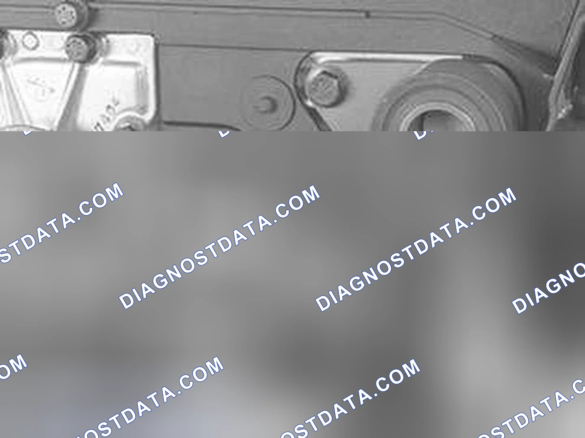 Scheme 416: Removing the belt tensioner and idler pulley