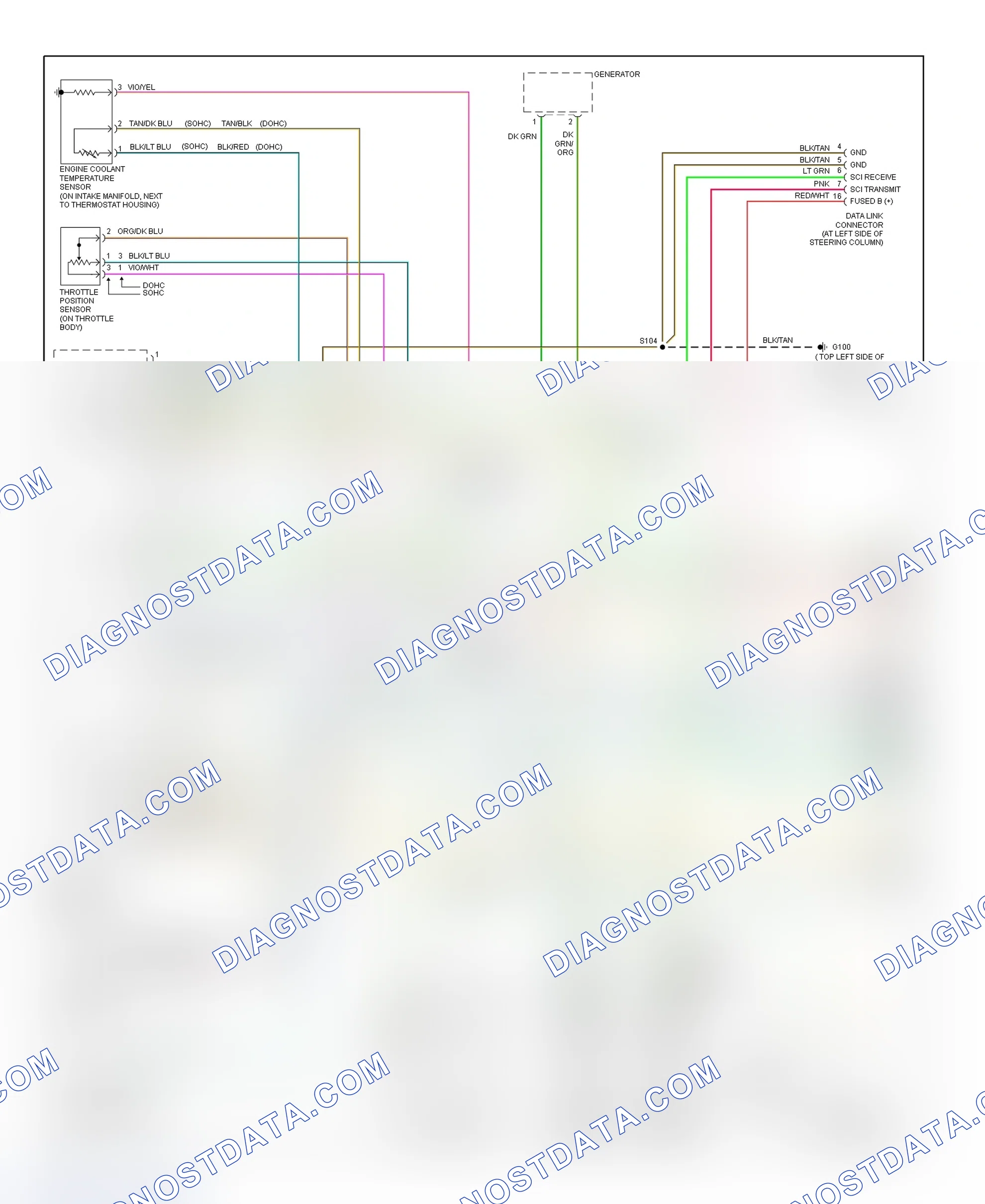 Scheme 40: PCM Wiring Diagram (Neon - 2.0L - 1 Of 3)