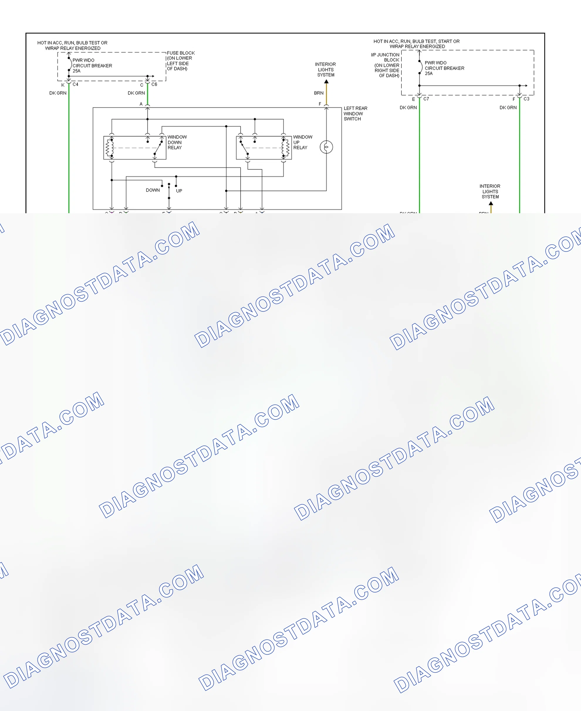 Scheme 4: Power Window System Wiring Diagram (Suburban, Tahoe, Yukon & Yukon XL - New Style)