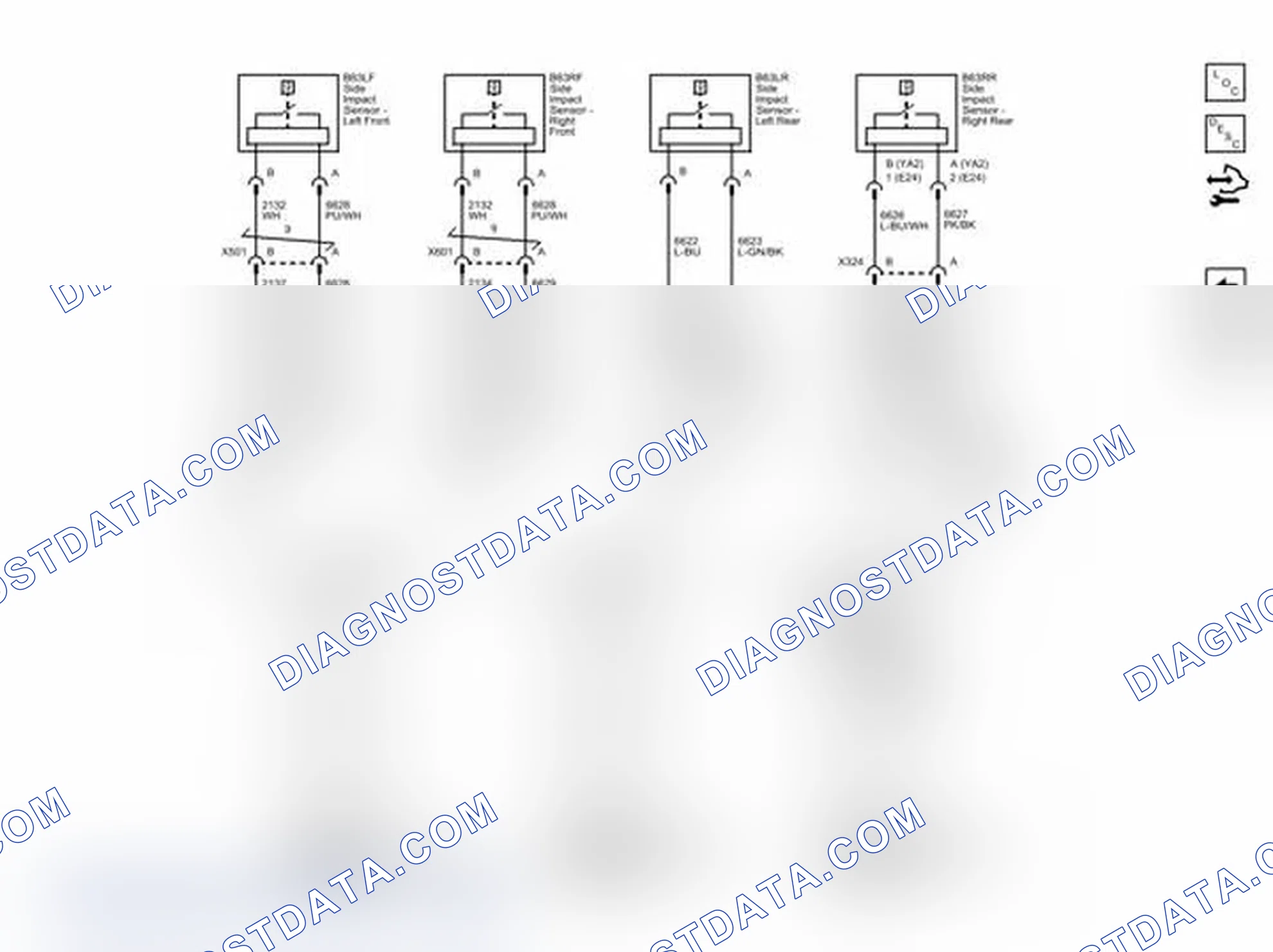 Scheme 5: Inflatable Restraint Side Impact Sensors and Modules (ASF) Wiring Schematics