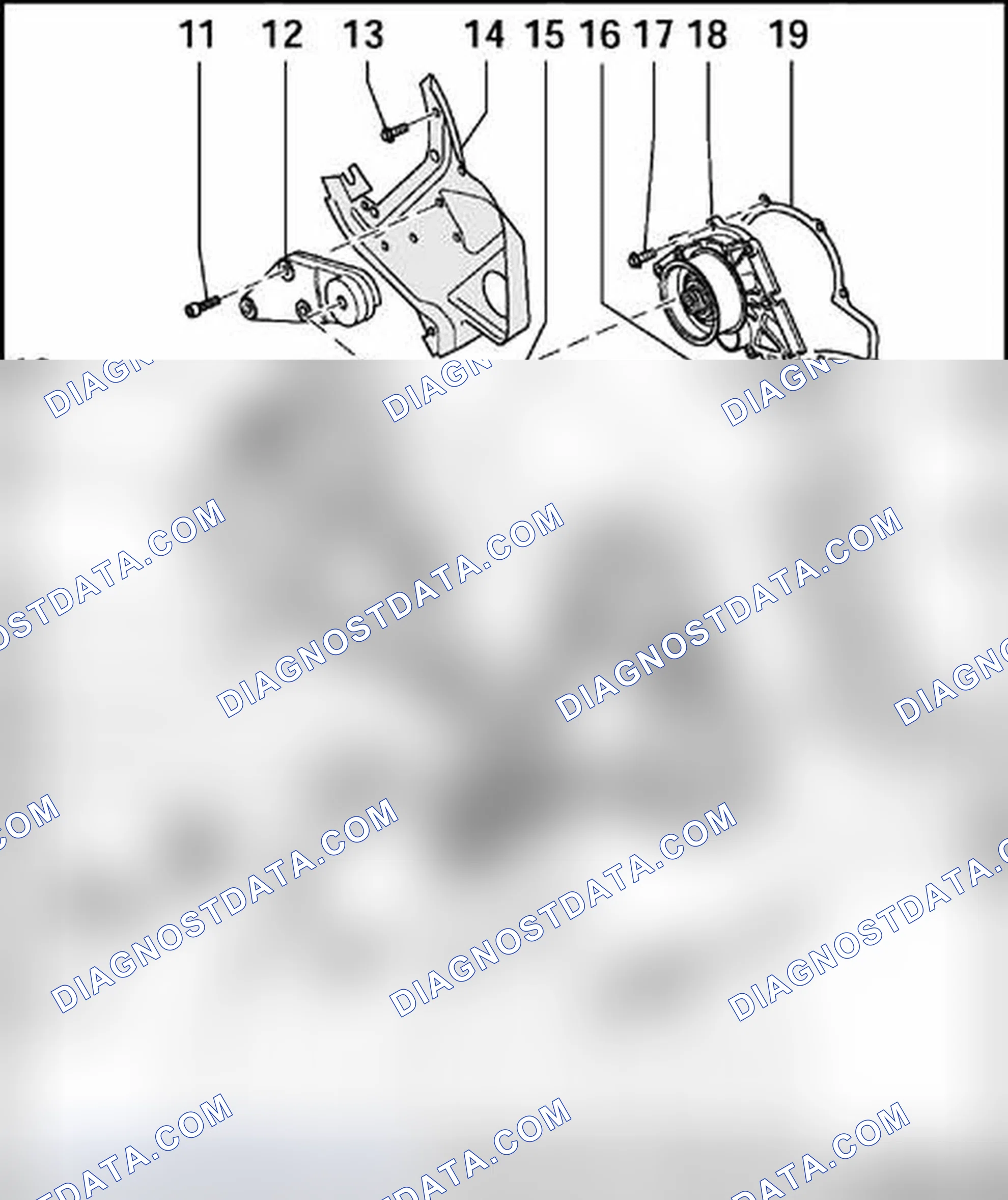 Scheme 95: Toothed belt drive, assembly overview