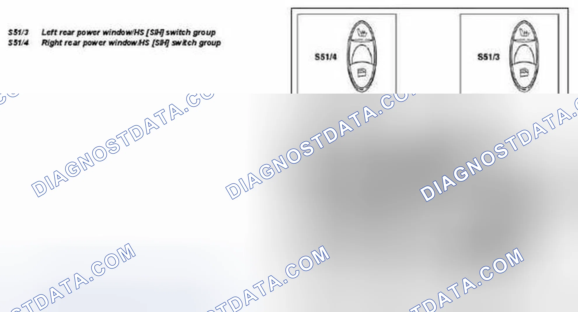 Scheme 30: Identifying Rear Power Windows/HS Switch Group