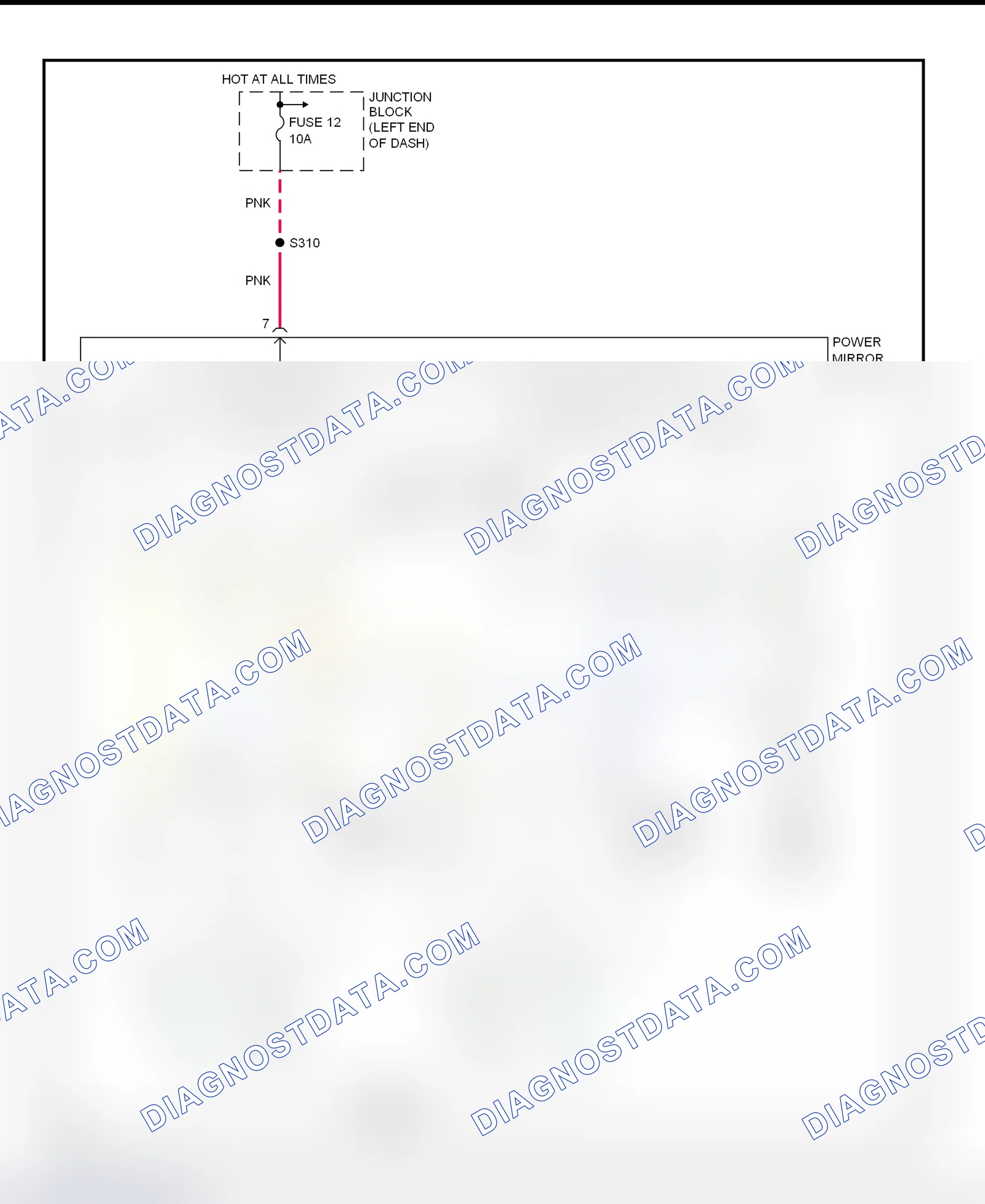Scheme 4: Power Mirror System Wiring Diagram (Ram Pickup)