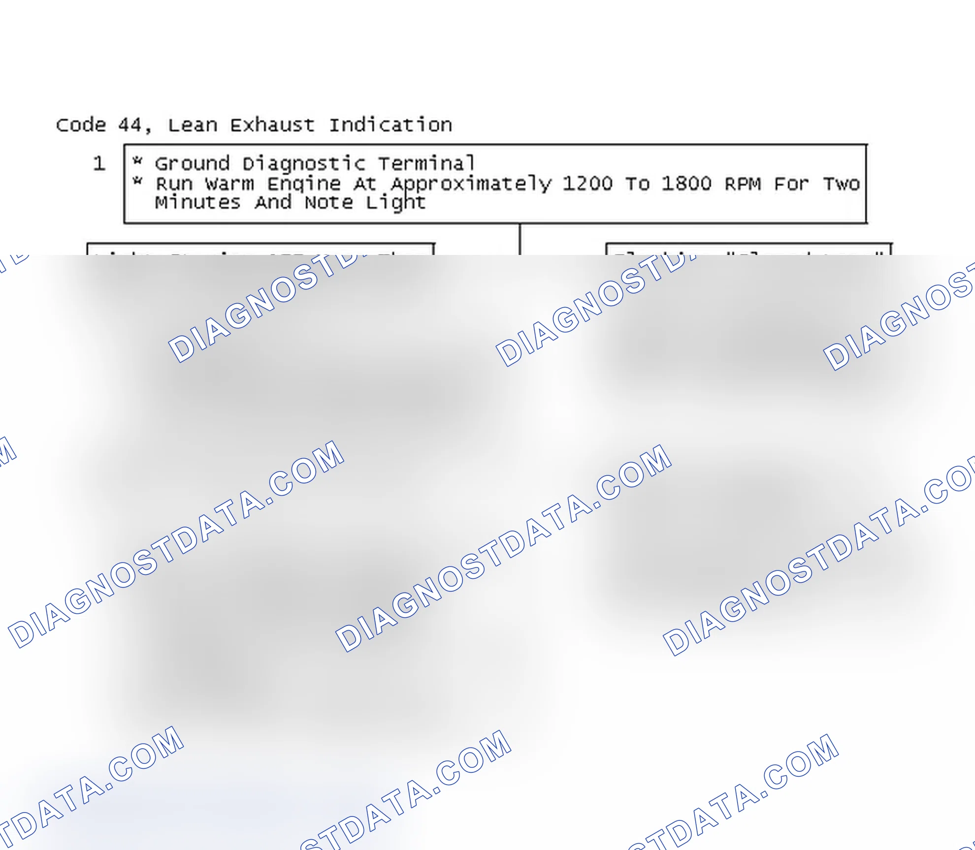Scheme 210: Code 44, Lean Exhaust Indication