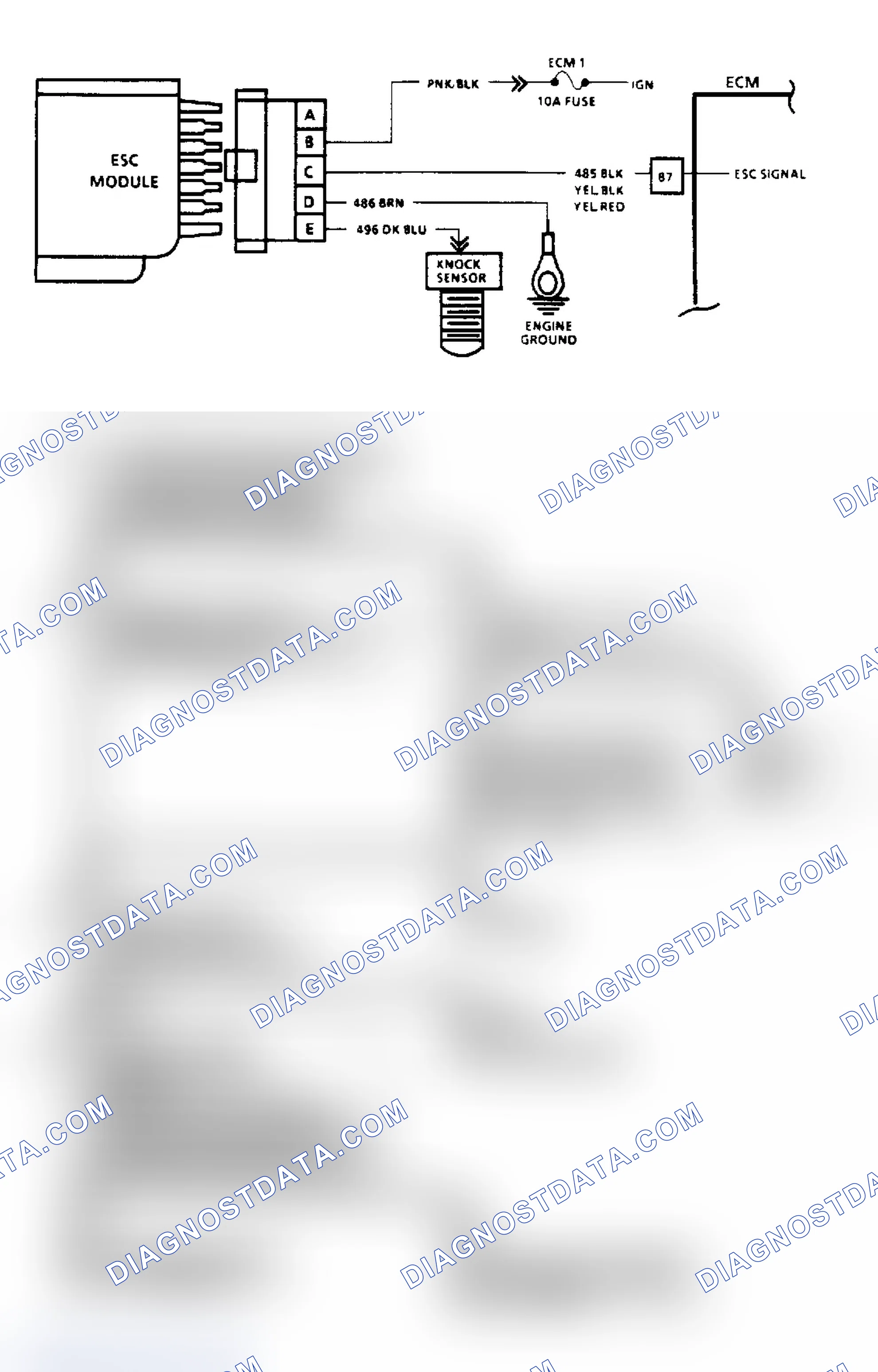 Scheme 137: Electronic Spark Control Check (Except 2.5L & 7.4L Engines) - Flow Chart & Schematic
