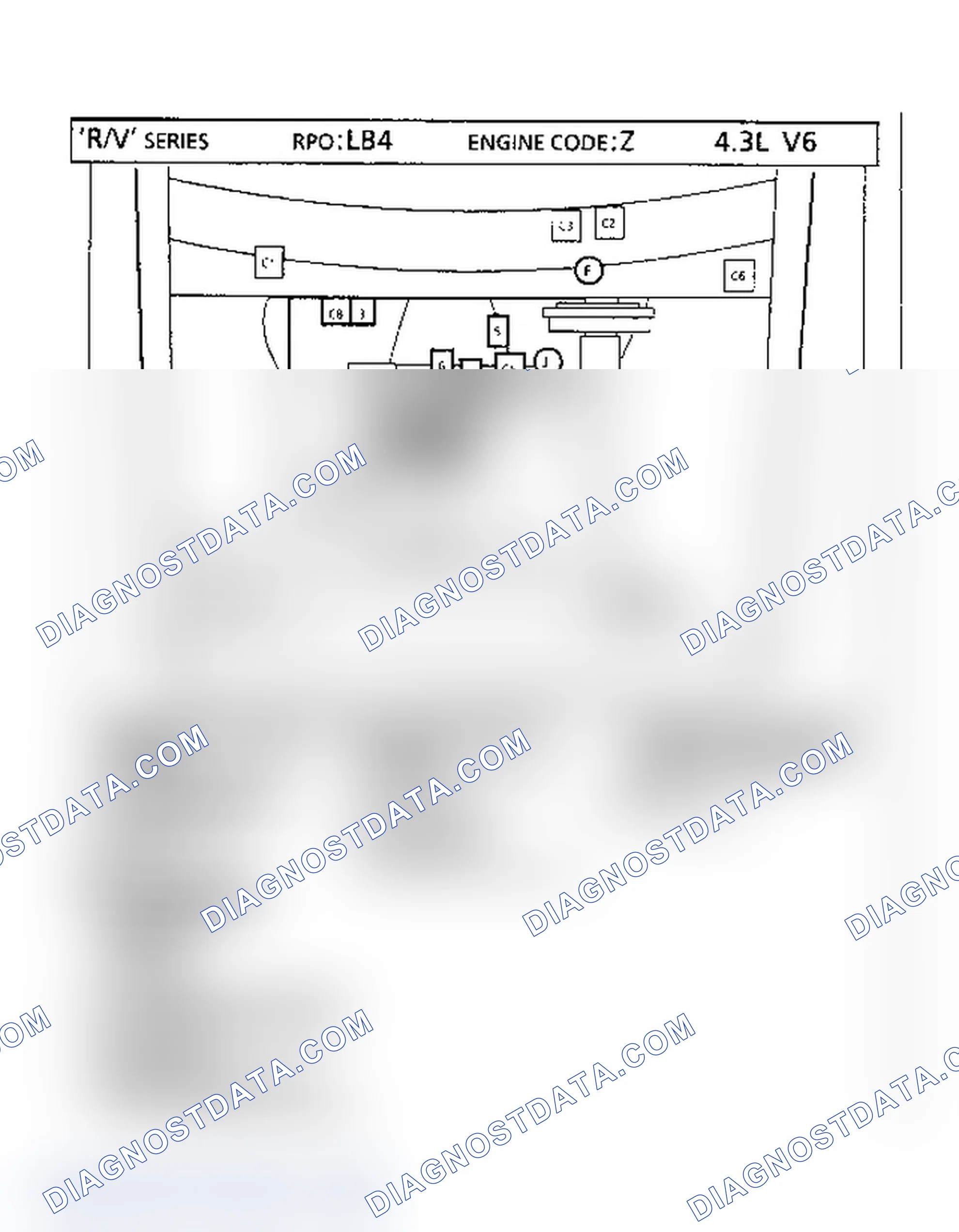 Scheme 103: 4.3L VIN "Z" - "R/V" Series Truck Component Locations