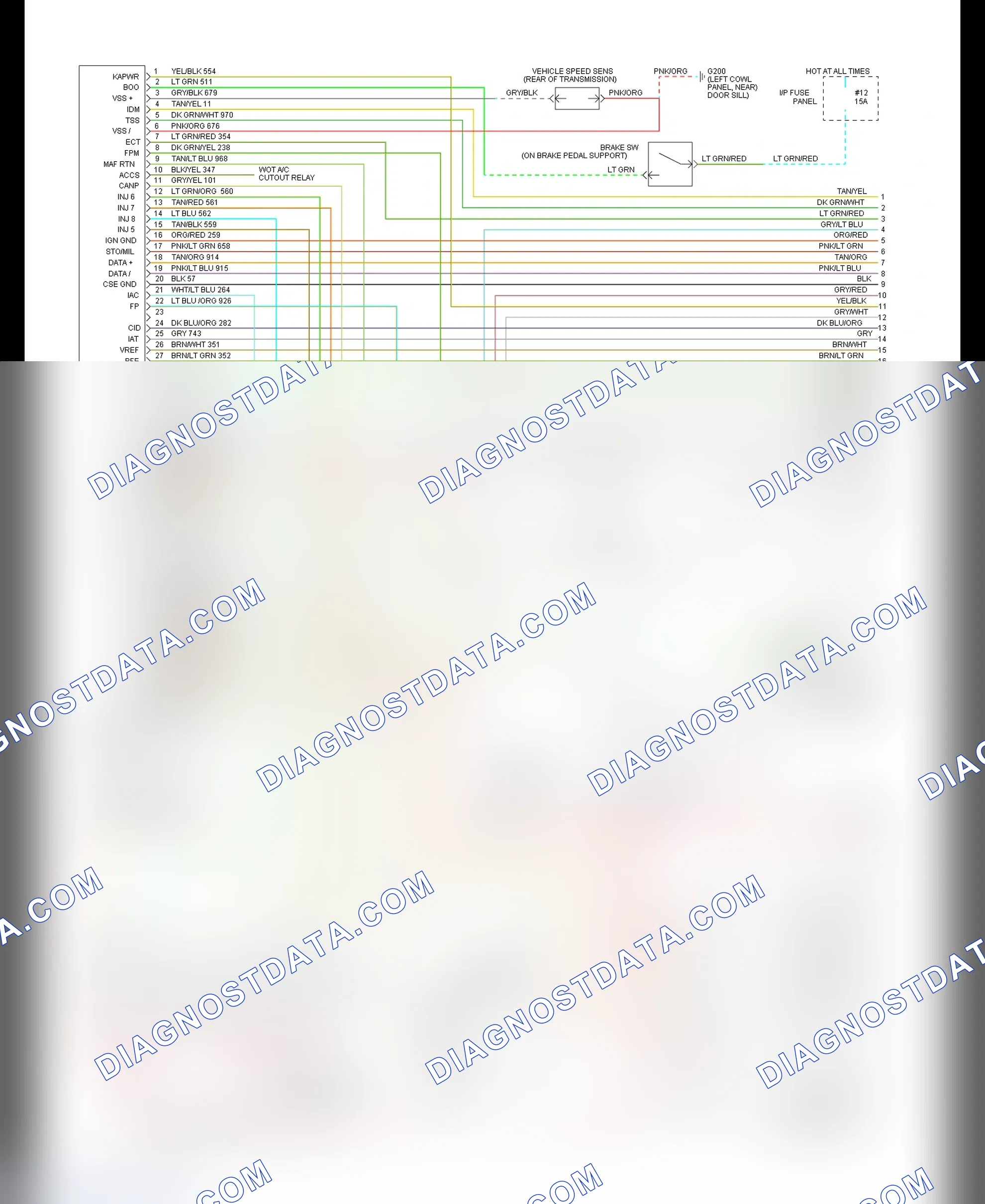 Scheme 64: EEC-IV Wiring Diagram (Town Car 4.6L - 1 Of 3)