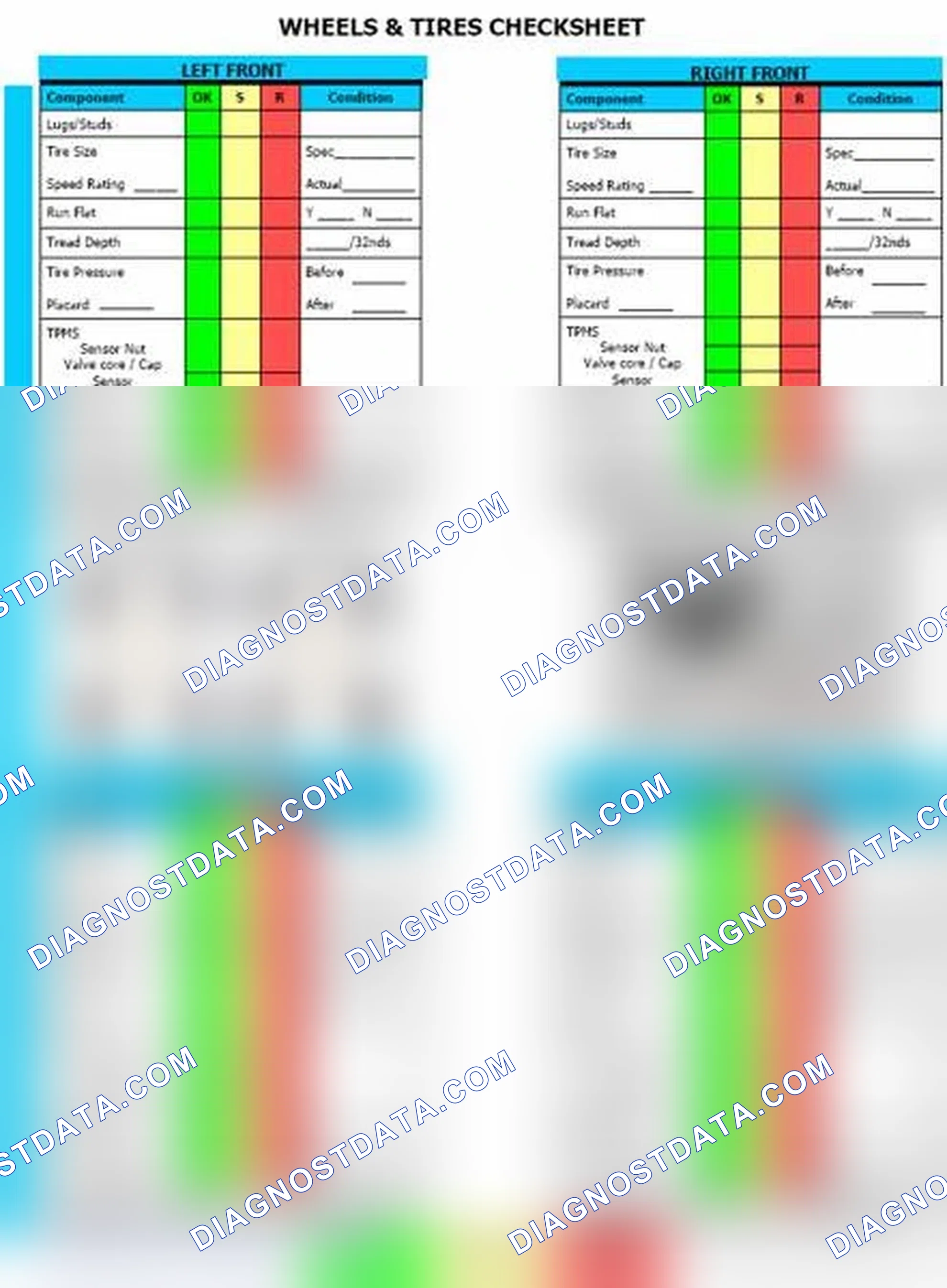 Scheme 35: Wheels & Tires Checksheet (2 Of 2)