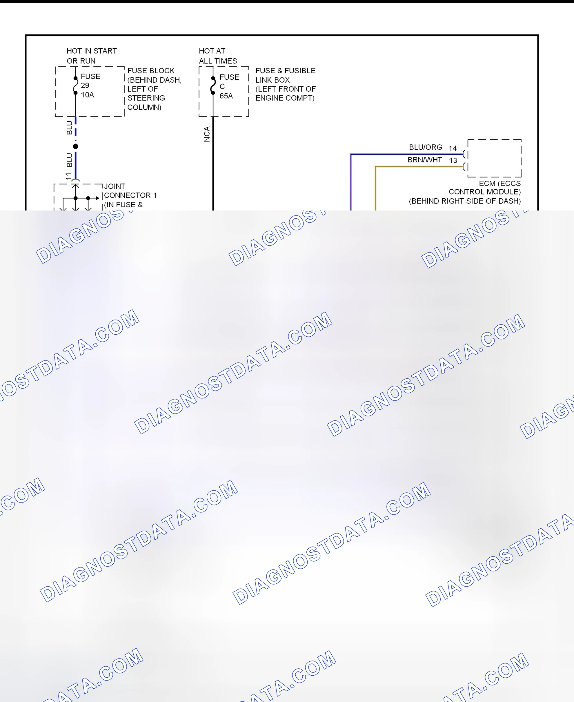Scheme 4: Electric Cooling Fan Schematic (1996 Quest)