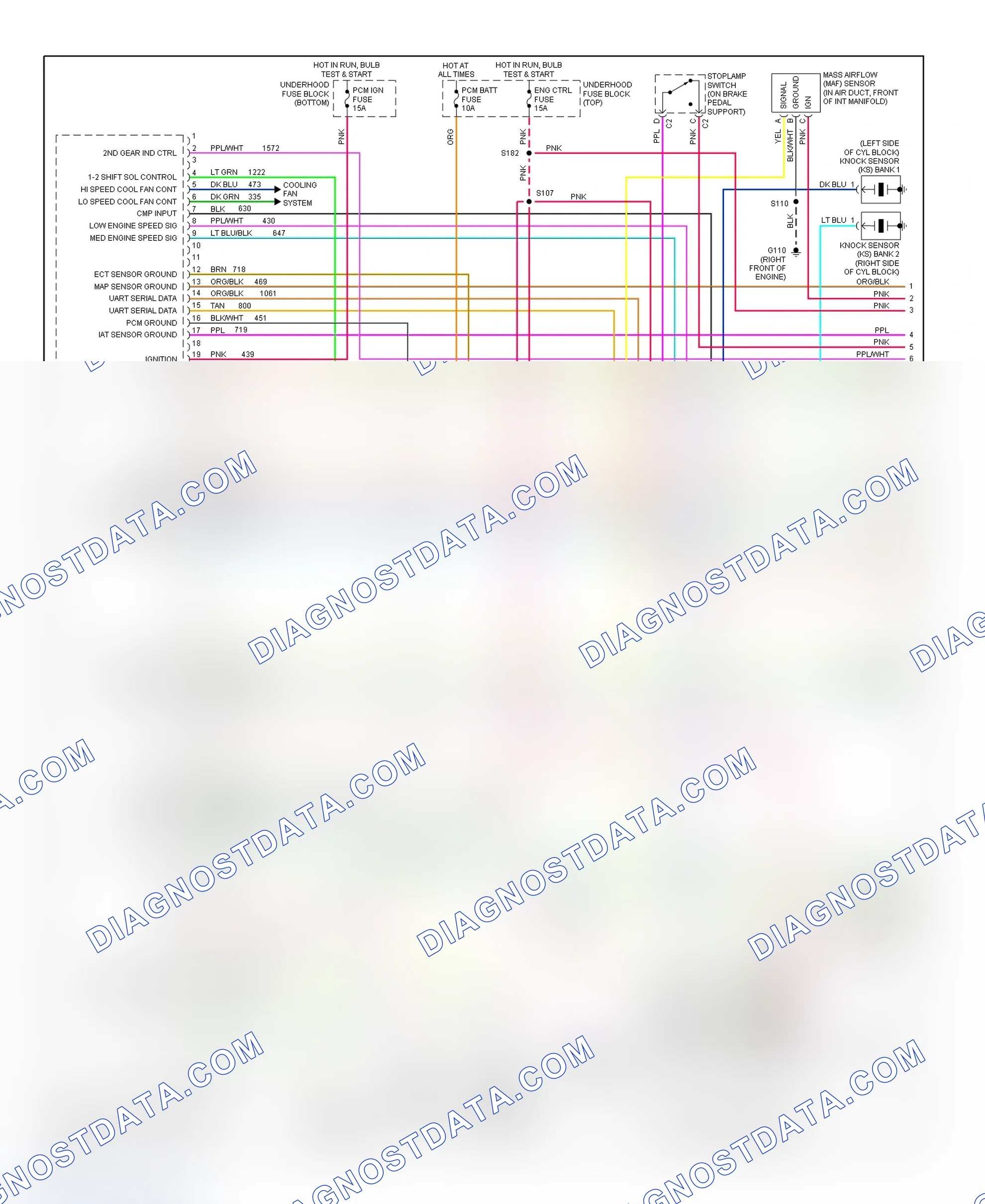 Scheme 94: PCM Wiring Diagram (Camaro & Firebird - 3.8L - 1 Of 4)
