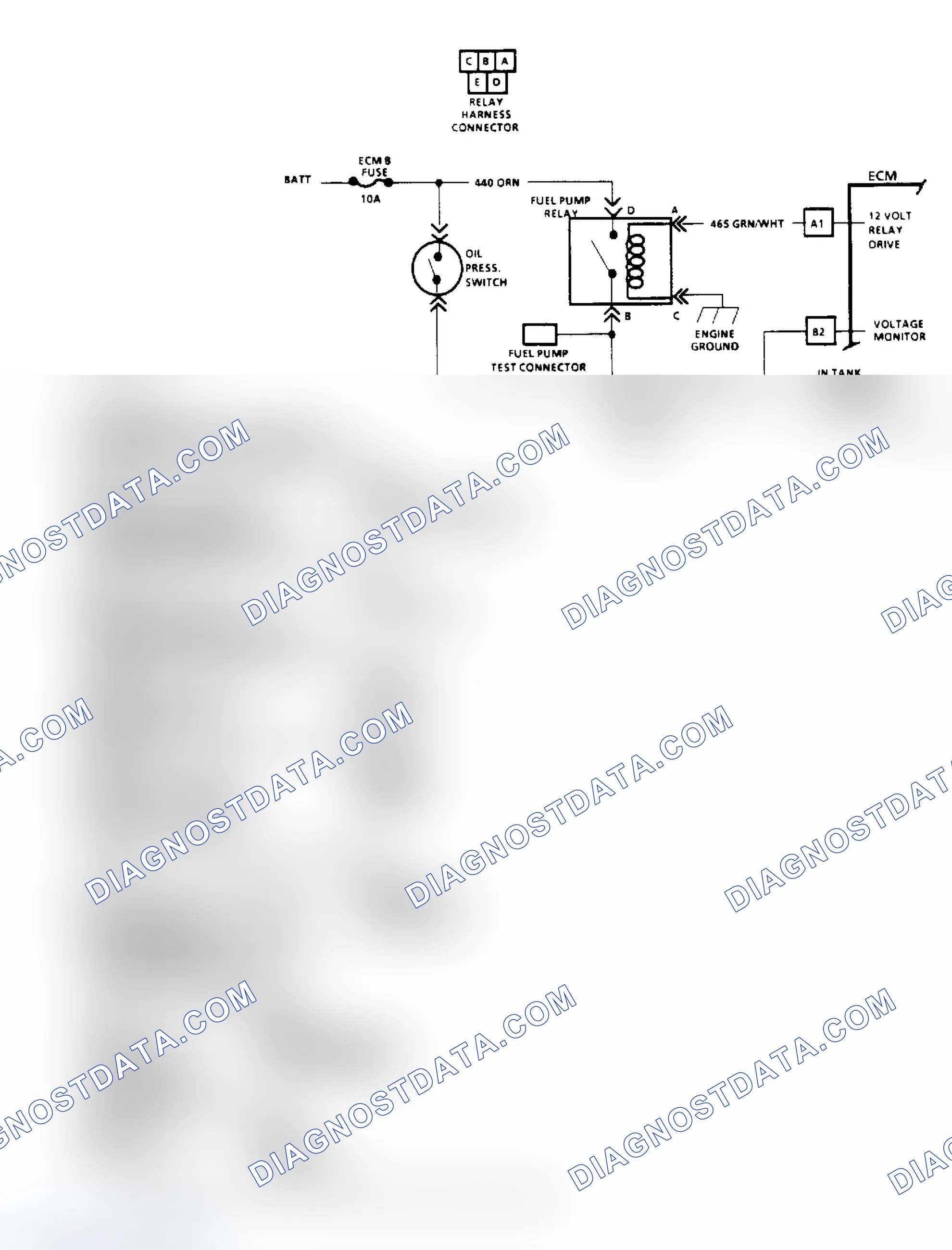 Scheme 58: Chart A5, Fuel Pump Relay Ckt Diagnosis ("M" & "S/T" Series)