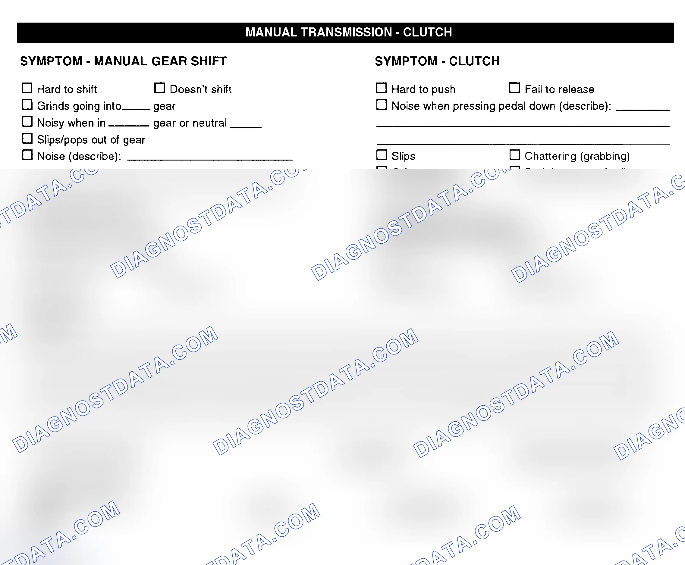 Scheme 10: Manual Transmission & Clutch