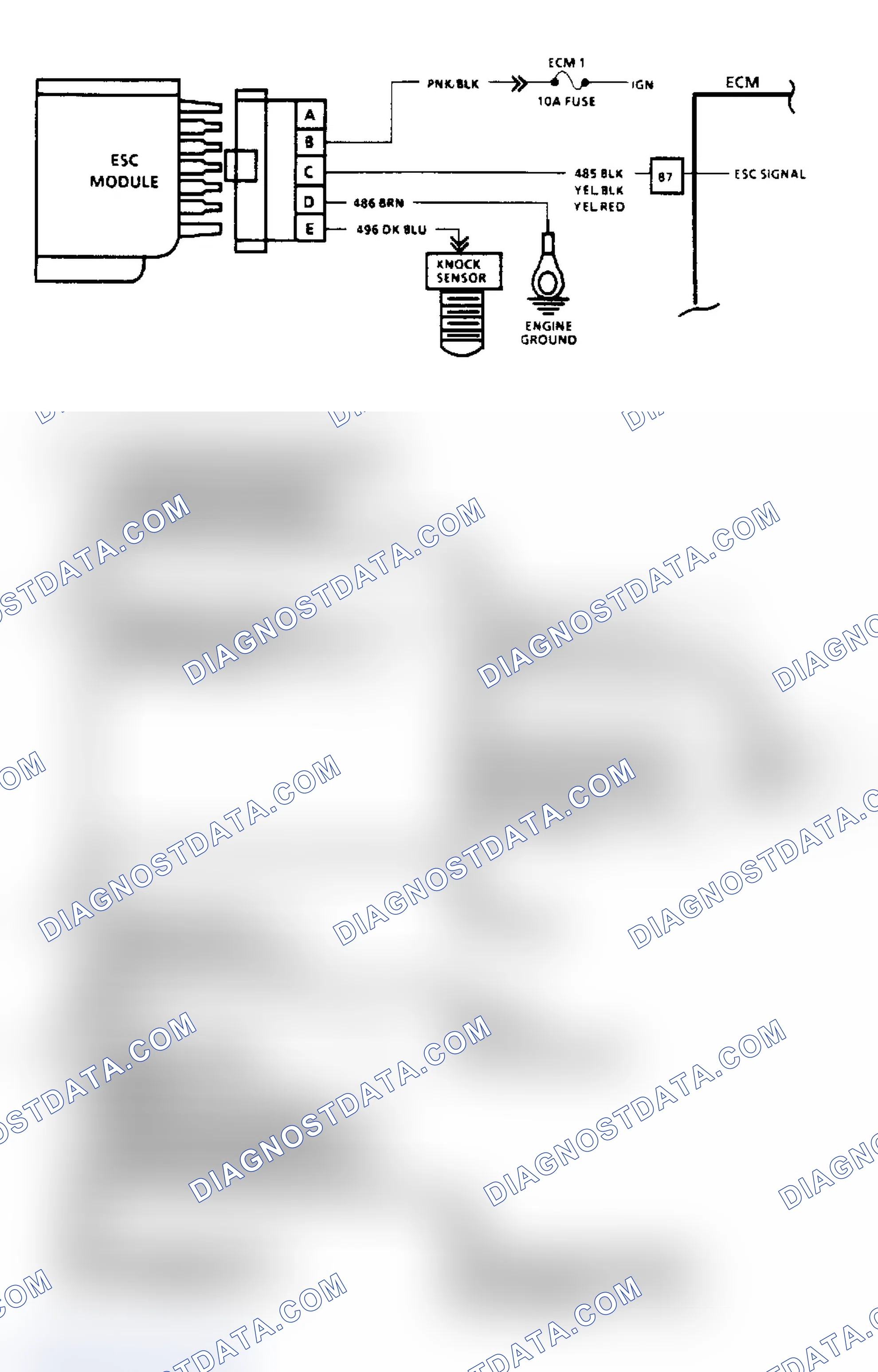 Scheme 114: Electronic Spark Control Check (Except 2.5L & 7.4L Engines) - Flow Chart & Schematic