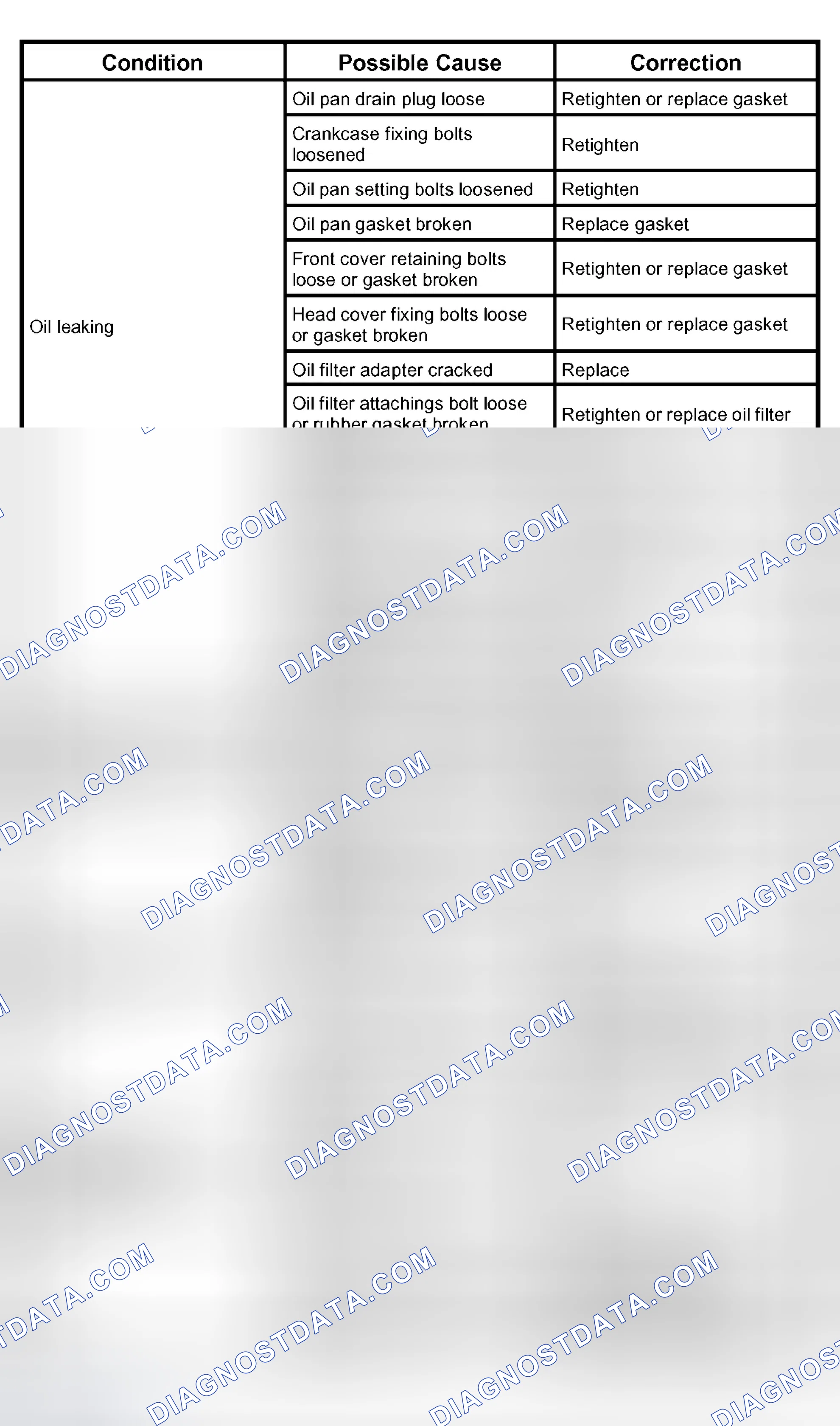 Scheme 21: ENGINE OIL CONSUMPTION EXCESSIVE