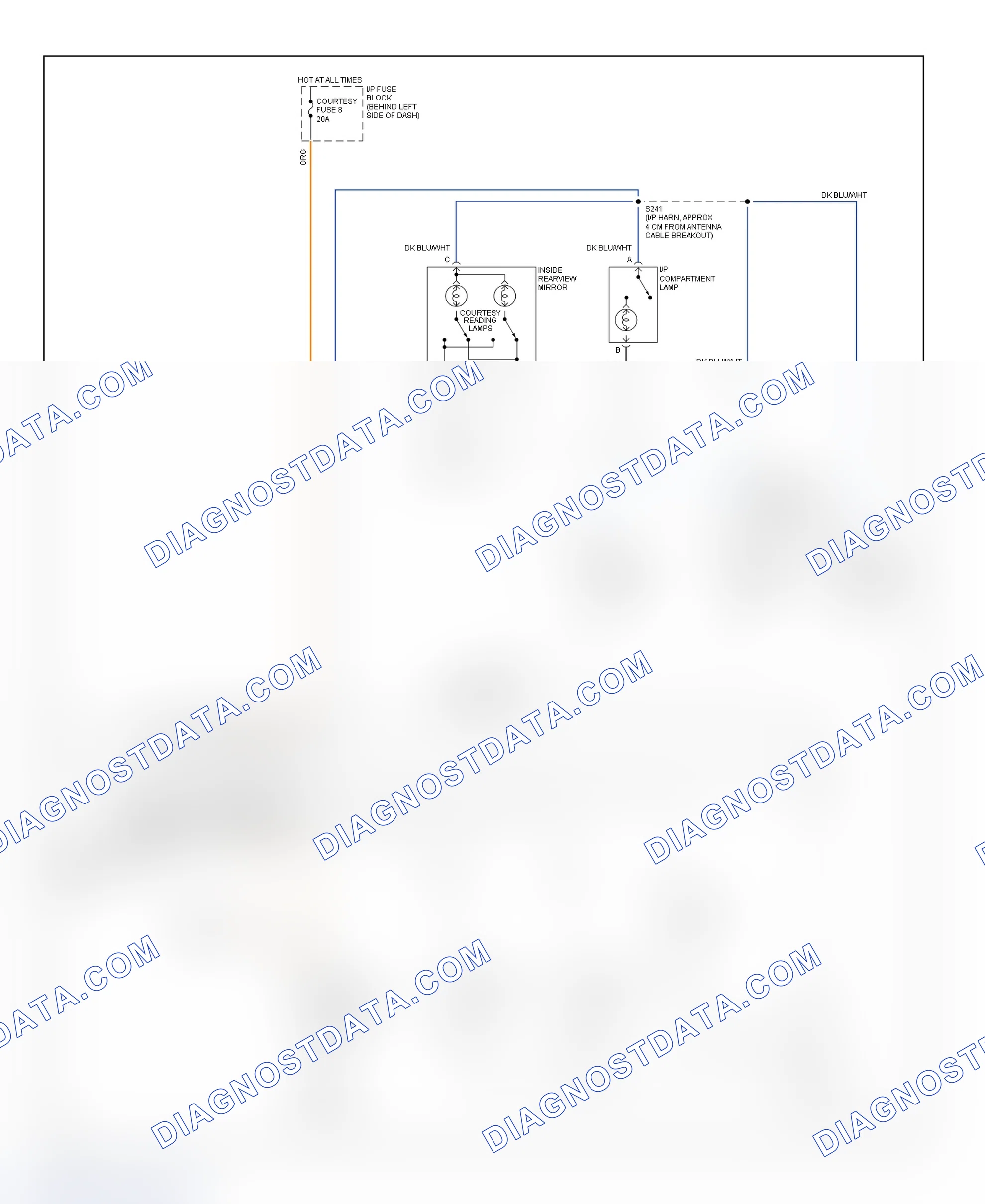 Scheme 19: Illumination/Interior Lights Wiring Diagram (Camaro & FirebirdConvertible - 1 Of 3)