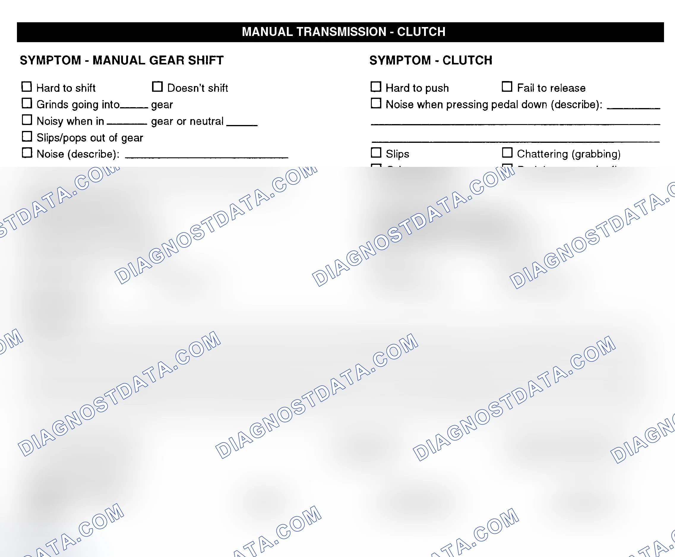 Scheme 10: Manual Transmission & Clutch