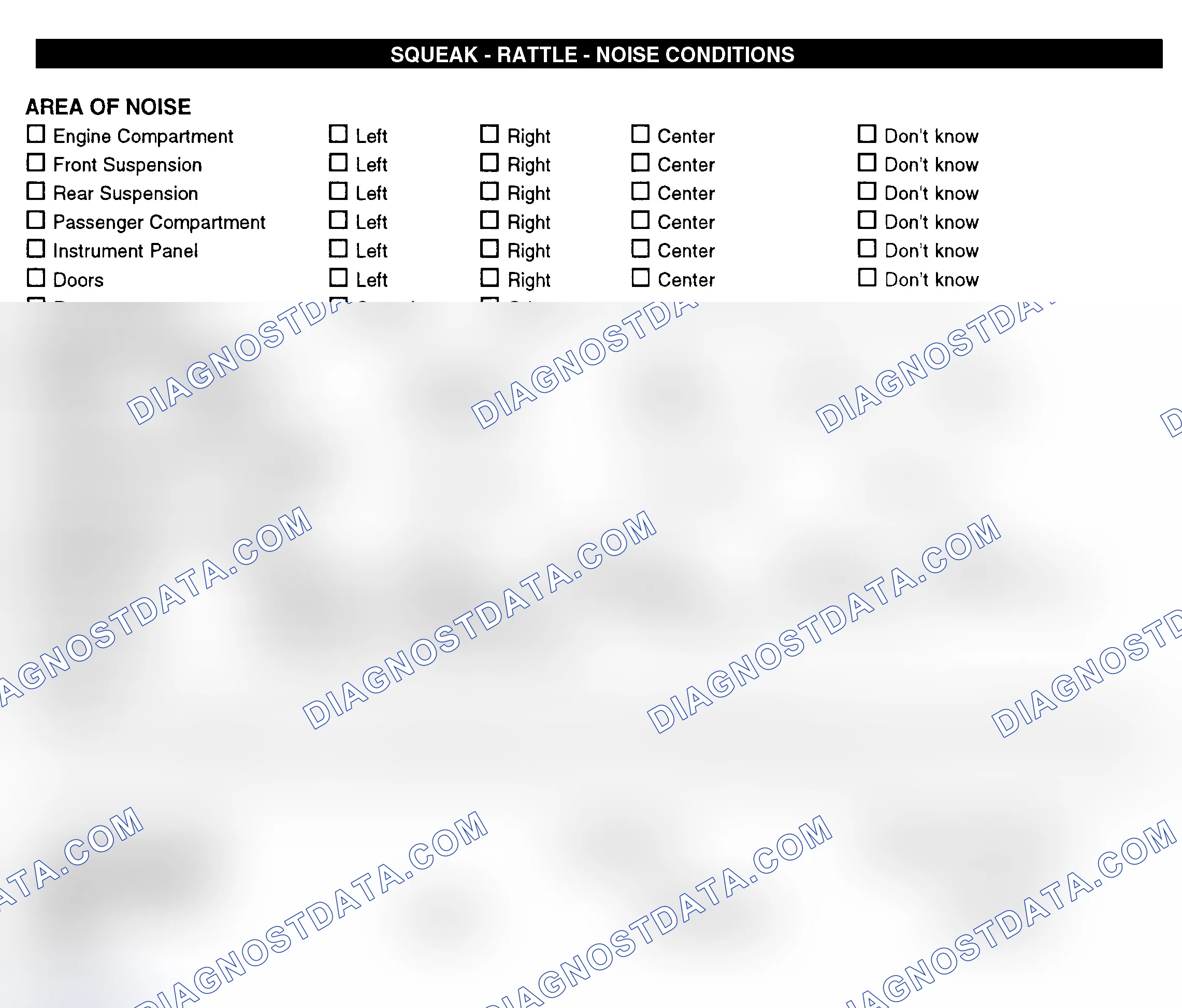 Scheme 11: Squeak, Rattle, & Noise Conditions