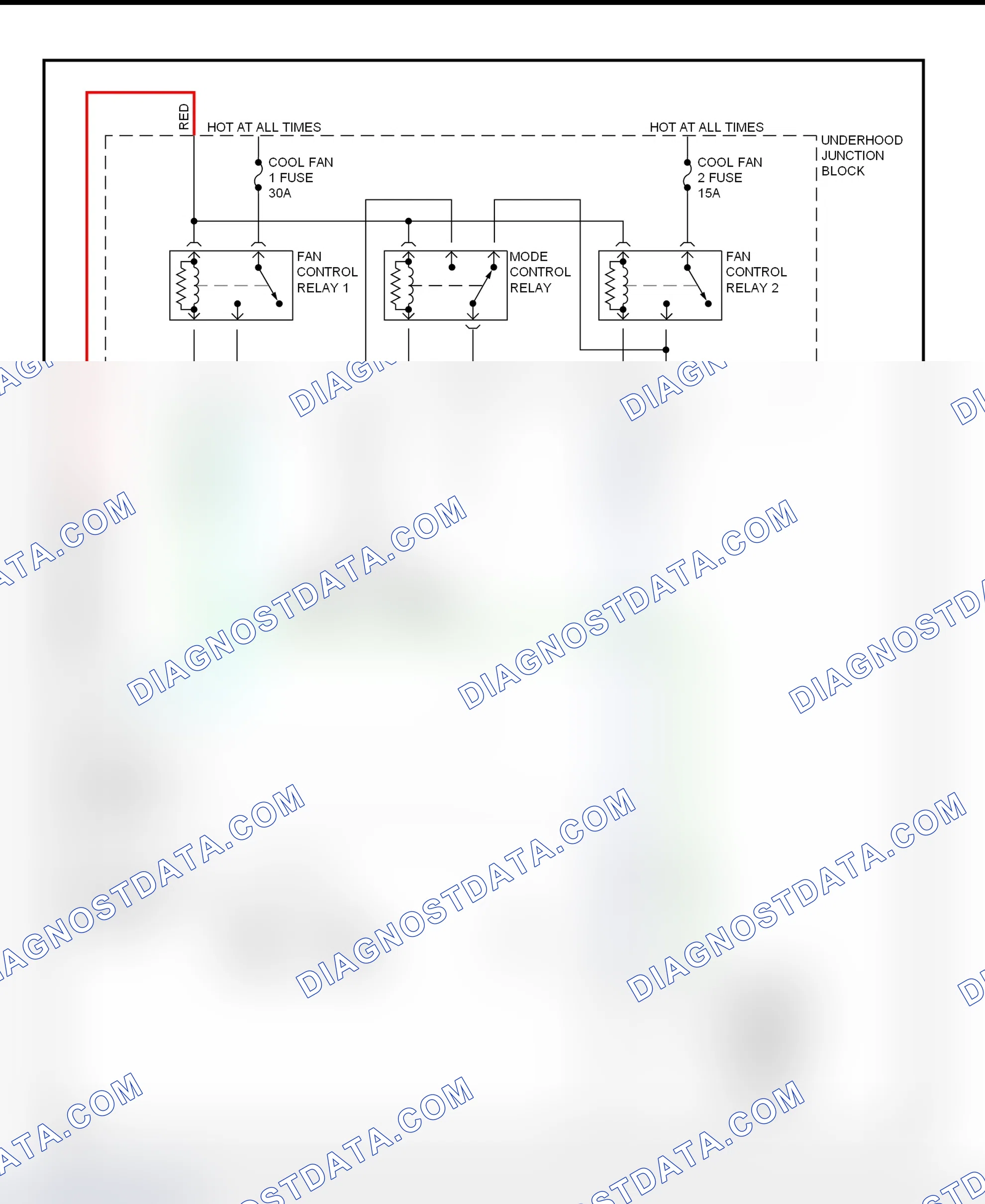 Scheme 13: Cooling Fan System Wiring Diagram (1998 Cutlass & Malibu)
