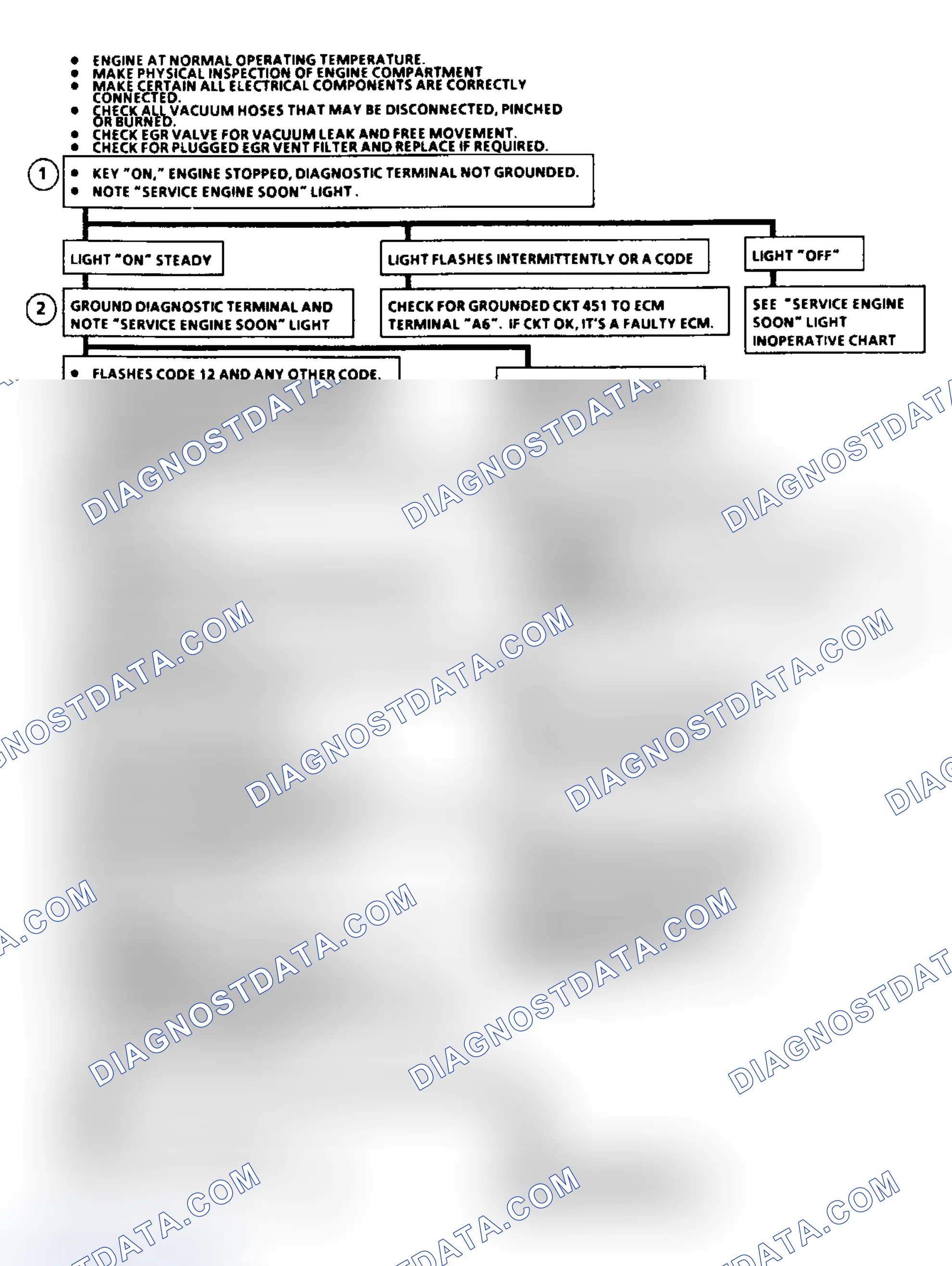 Scheme 30: Diagnostic Circuit Check Flow Chart
