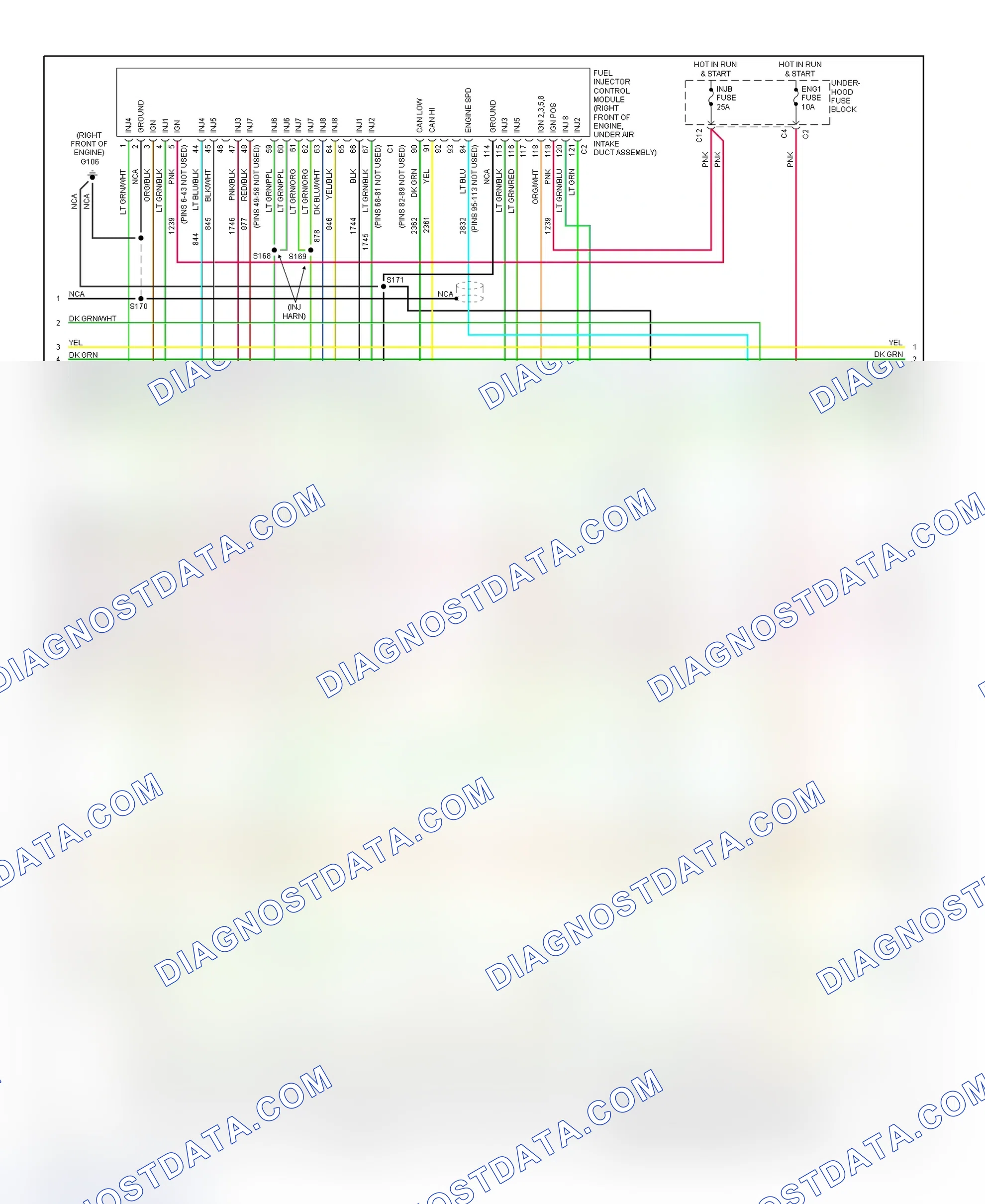 Scheme 58: PCM Wiring Diagram (Sierra & Silverado - 6.6L - California - 3 Of 4)