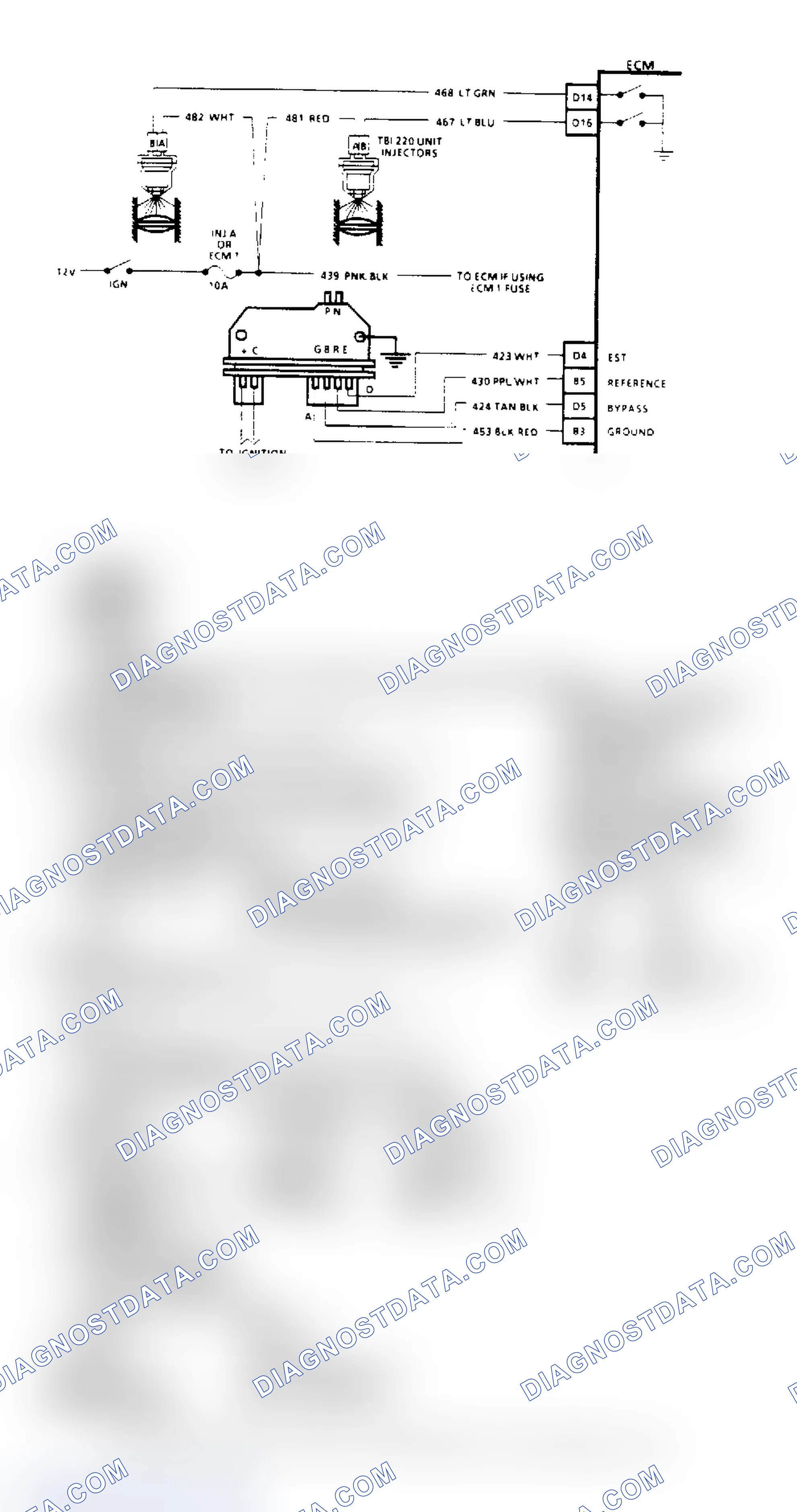 Scheme 34: Chart A4, Injector Circuit Diagnosis (All Other Models)