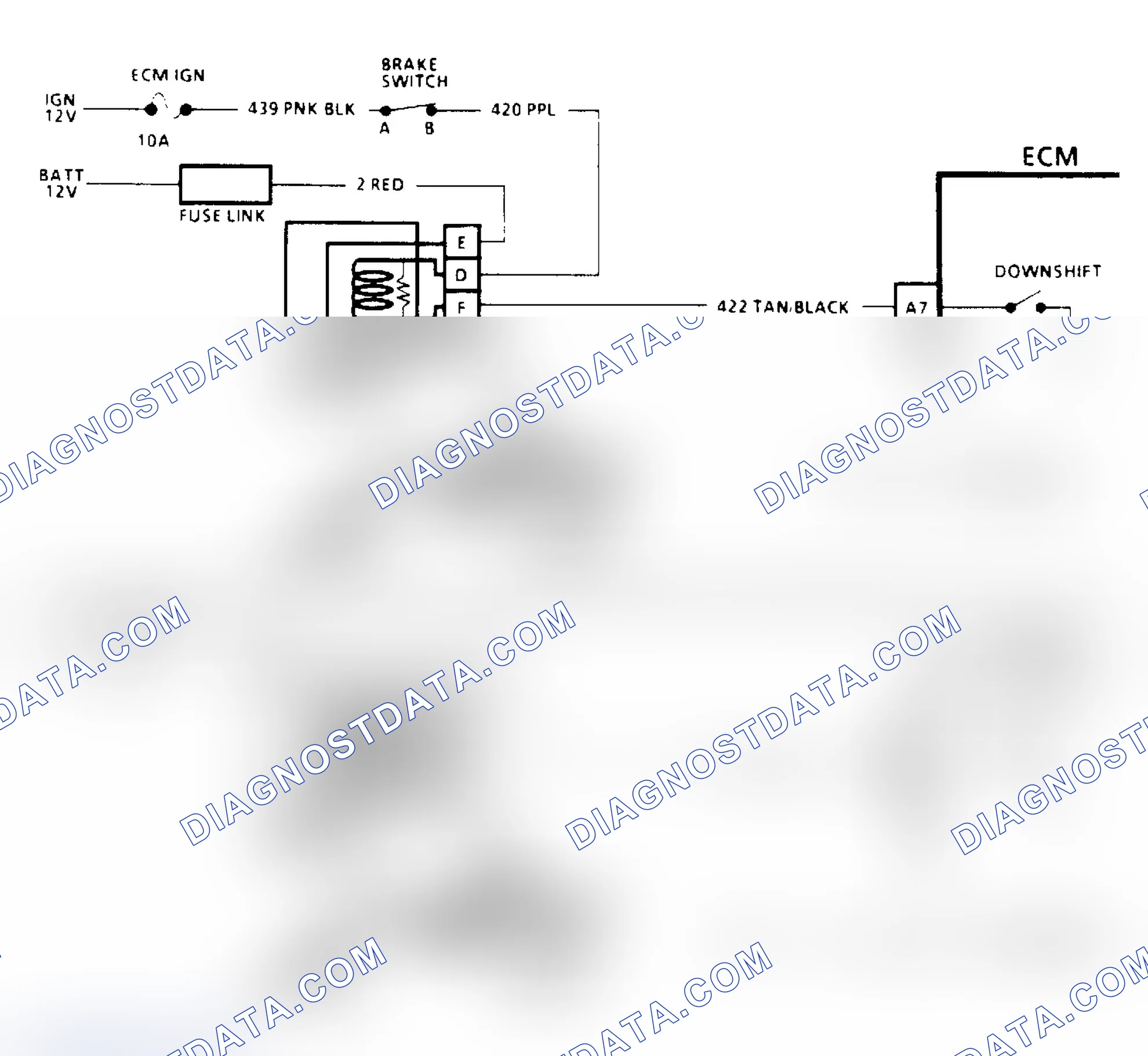 Scheme 136: THM 400 Downshift Control Electrical Diagnosis Schematic