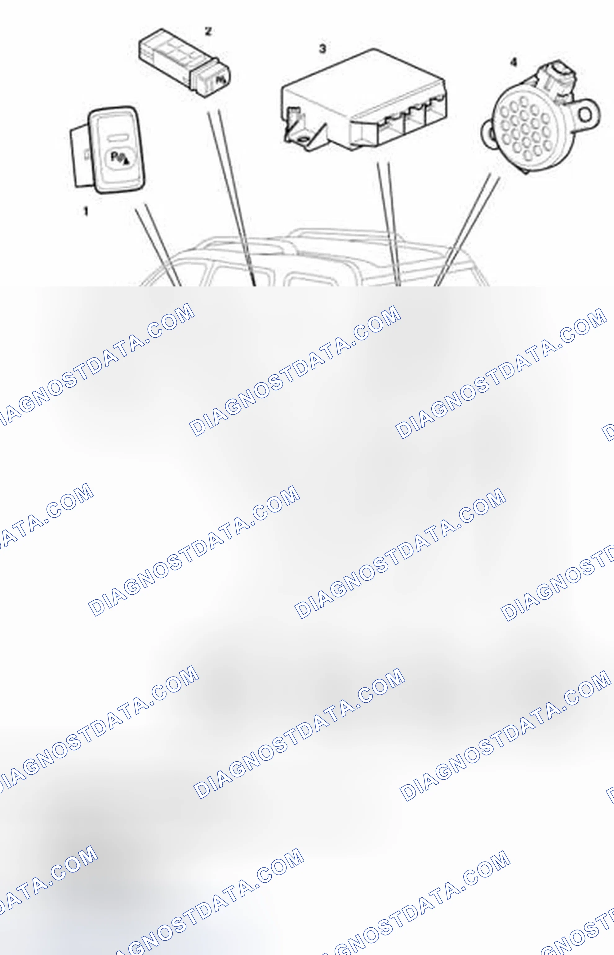 Scheme 10: PARK DISTANCE CONTROL COMPONENT LOCATION