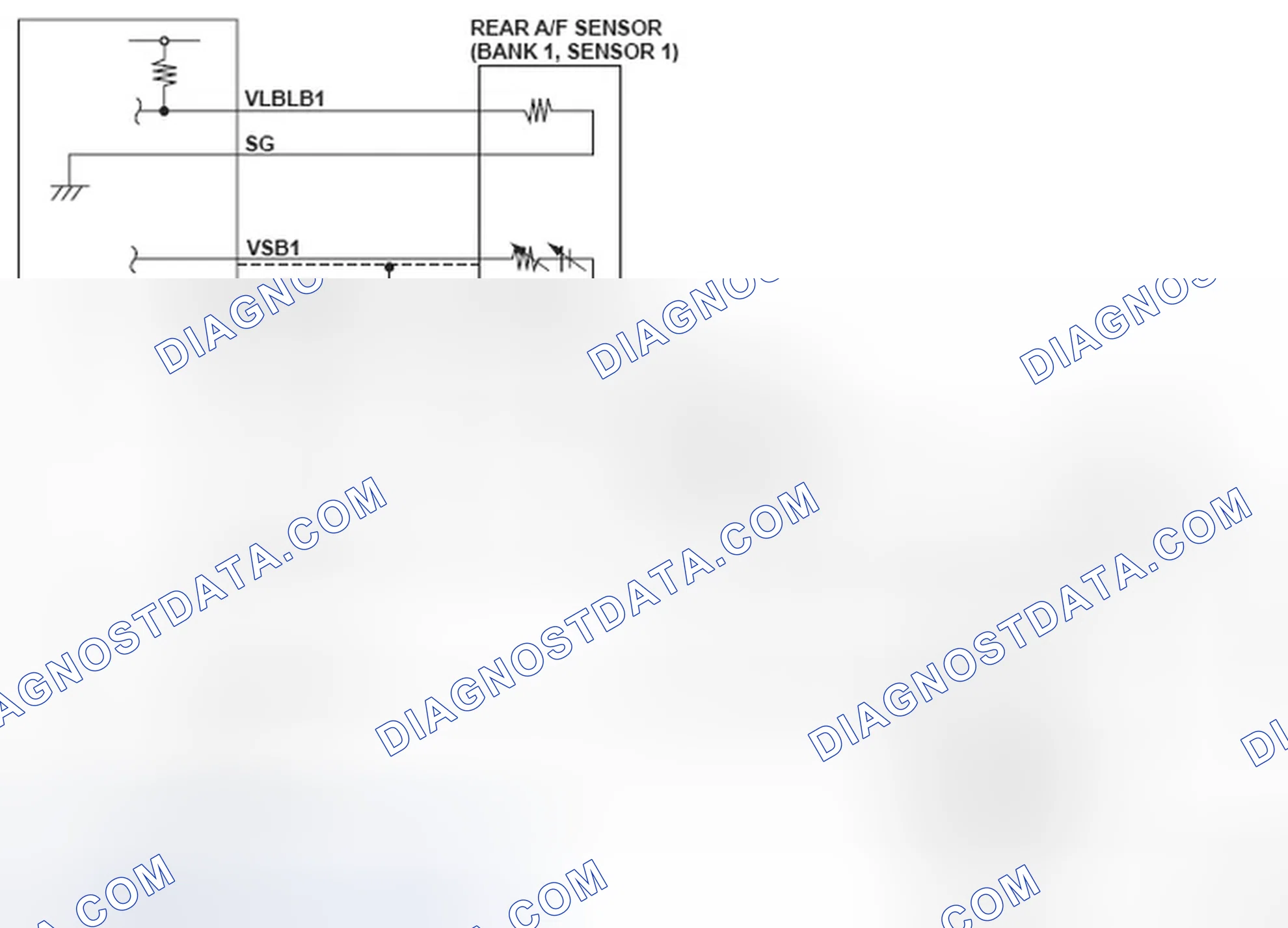 Scheme 302: Rear Air/Fuel Ratio (A/F) Sensor (Bank 1, Sensor 1) - Circuit Diagram
