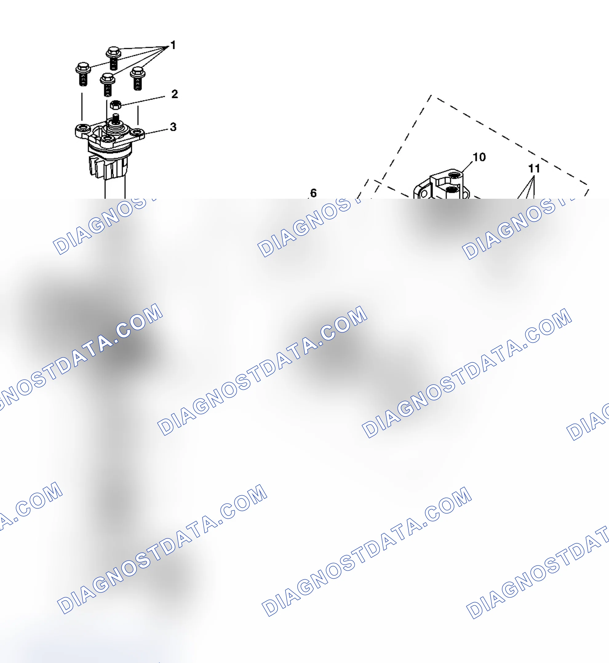 Scheme 1: Power Steering Gear Disassembled View (670 Gear)