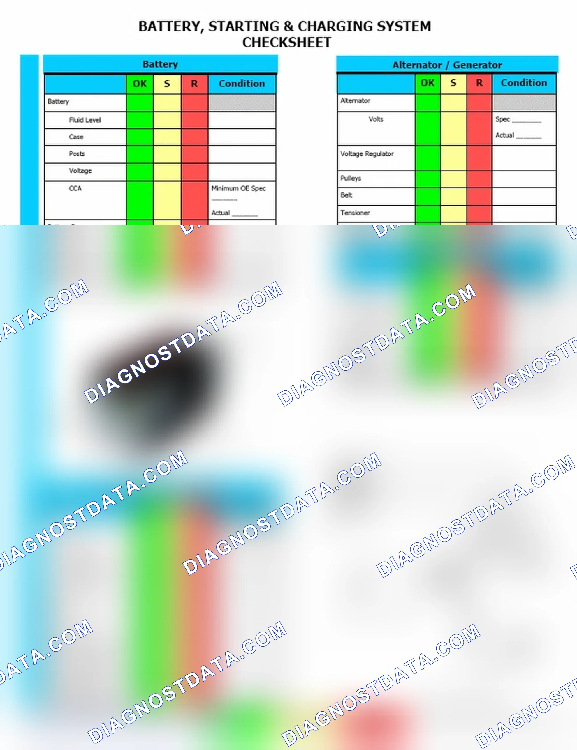 Scheme 4: Battery, Starting & Charging System Checksheet (2 Of 2)