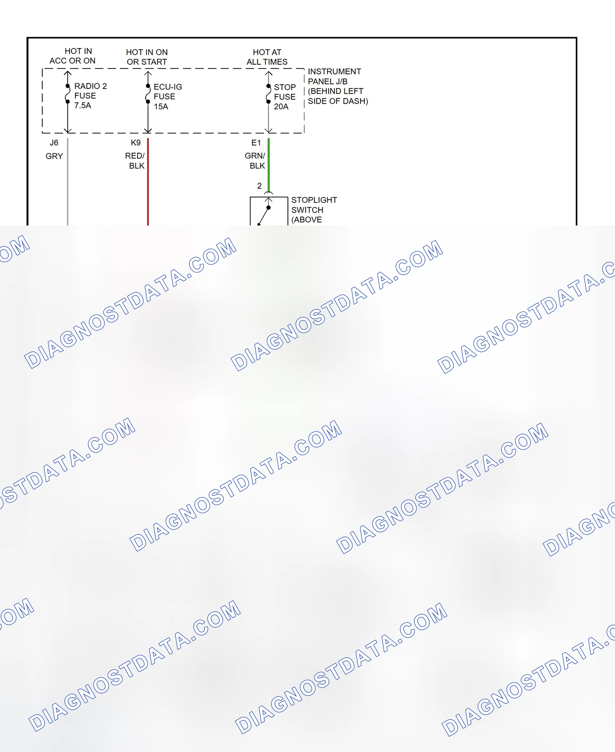 Scheme 303: Shift Interlock System Wiring Diagram (2001 - Toyota Highlander)