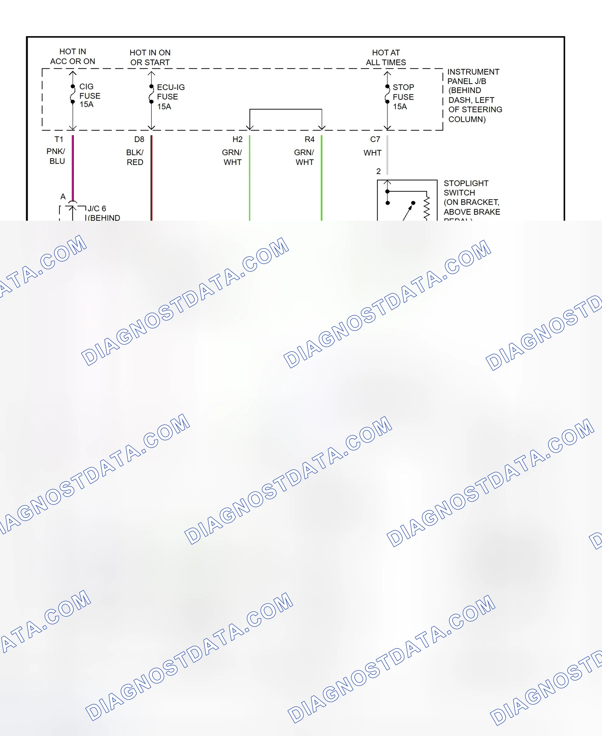 Scheme 275: Shift Interlock System Wiring Diagram (2001 - Toyota Camry 2.2L & 3.0L)