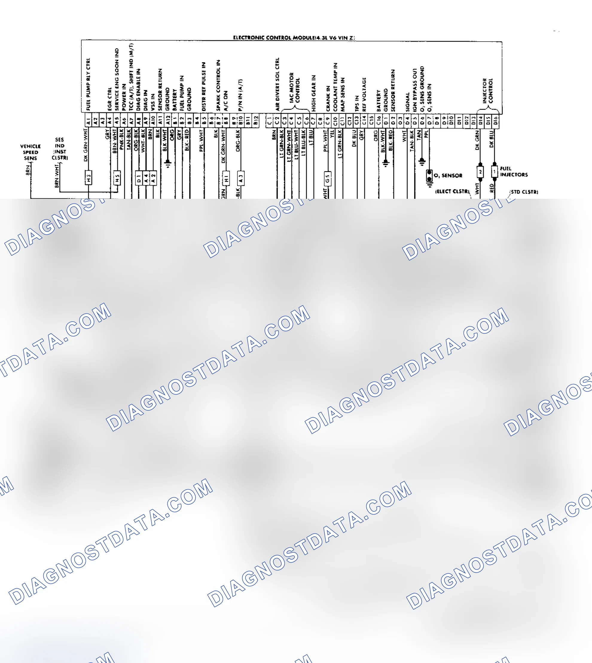 Scheme 180: "M" Series: Astro & Safari (4.3L) Wiring Diagram