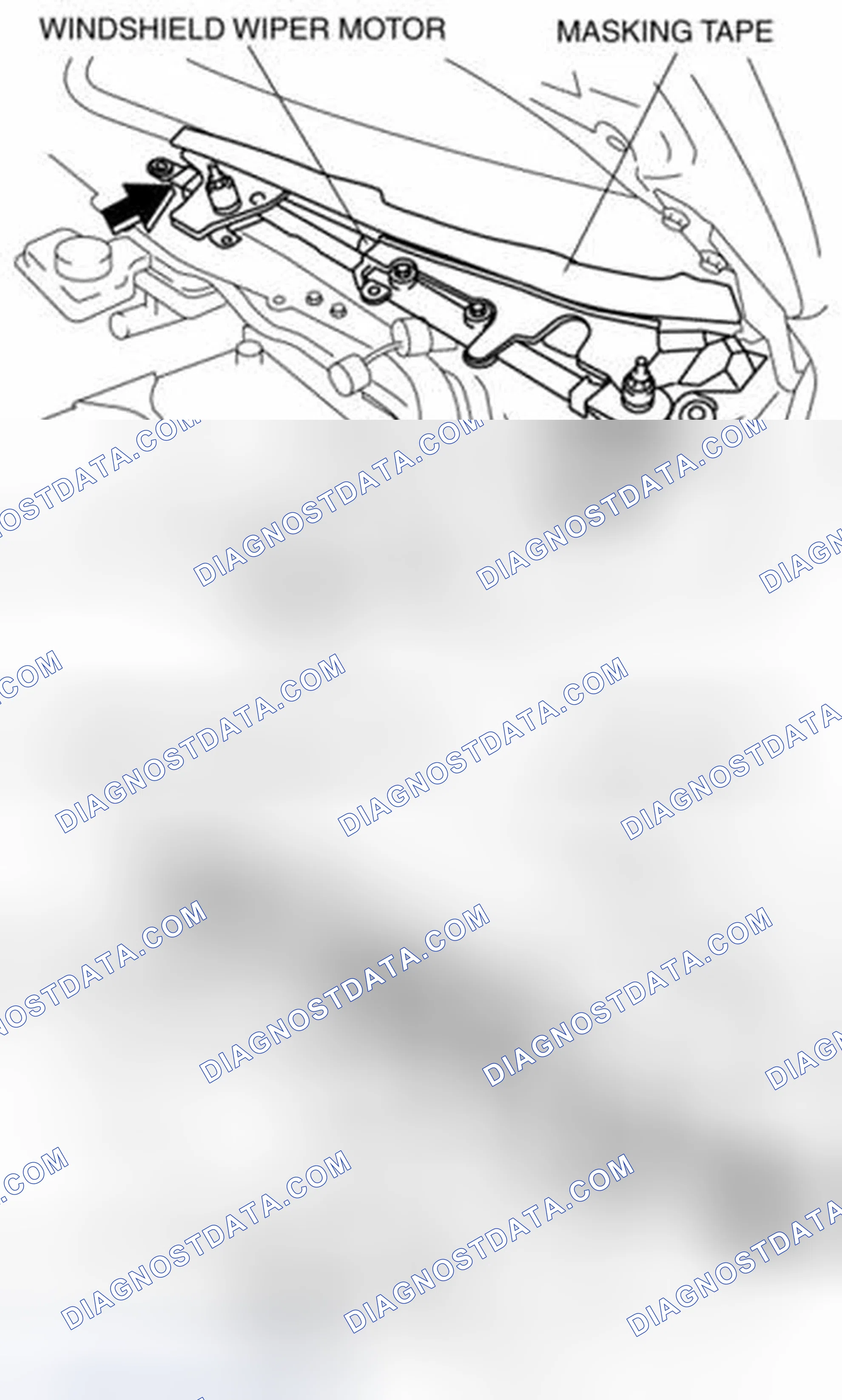Scheme 8: Windshield Wiper Motor Remove Note