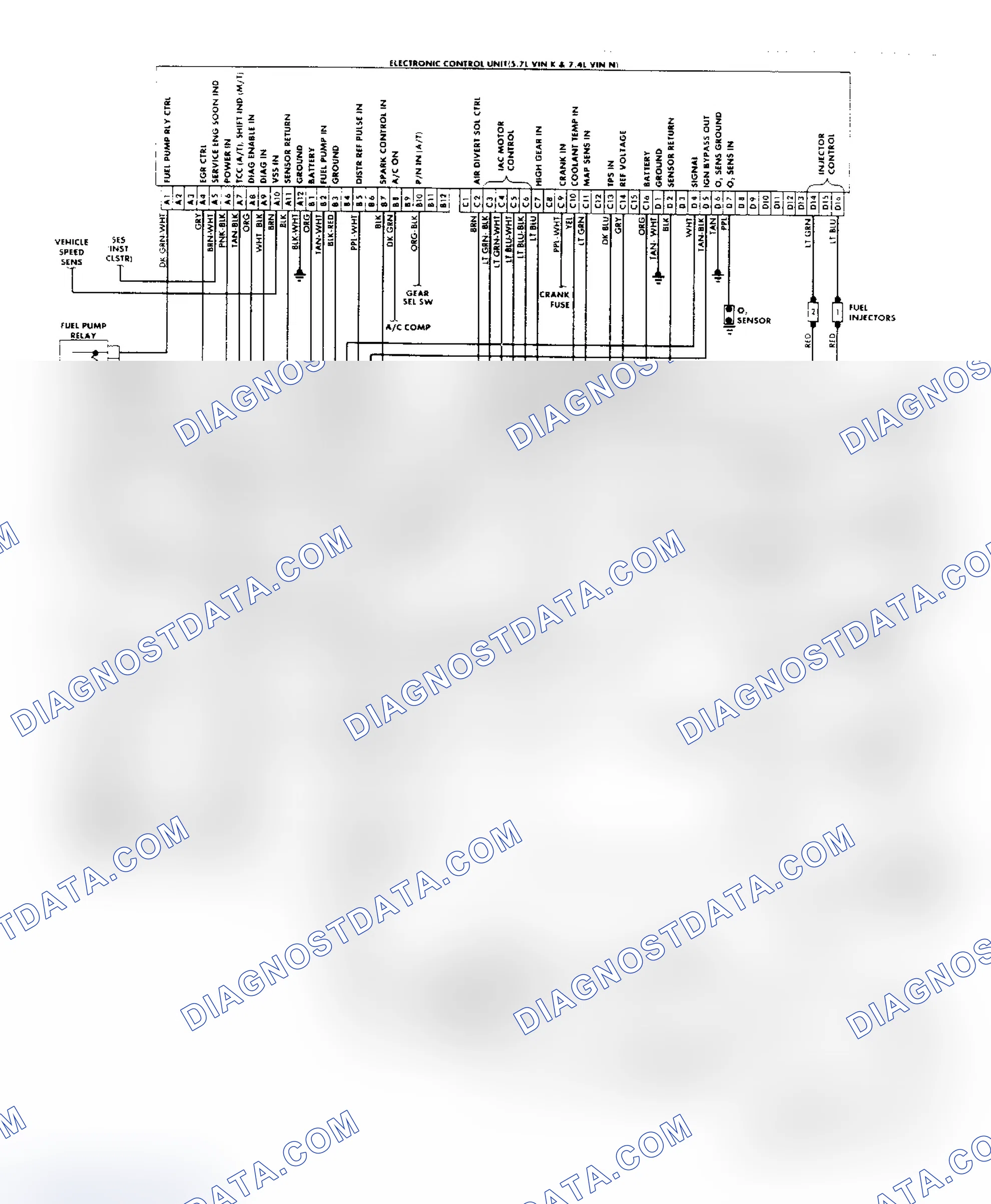 Scheme 160: "R/V" Series (5.7L & 7.4L) Wiring Diagram