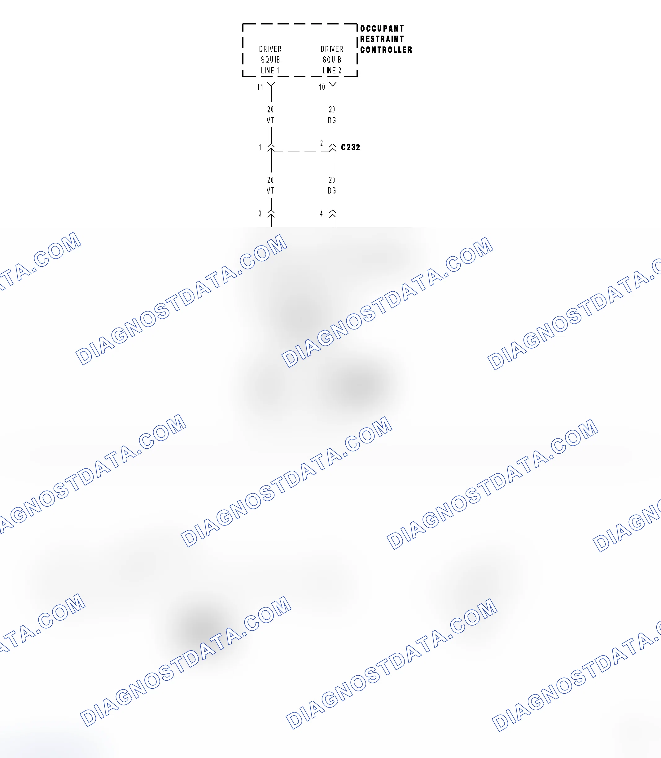 Scheme 63: DRIVER AIRBAG SQUIB CIRCUIT
