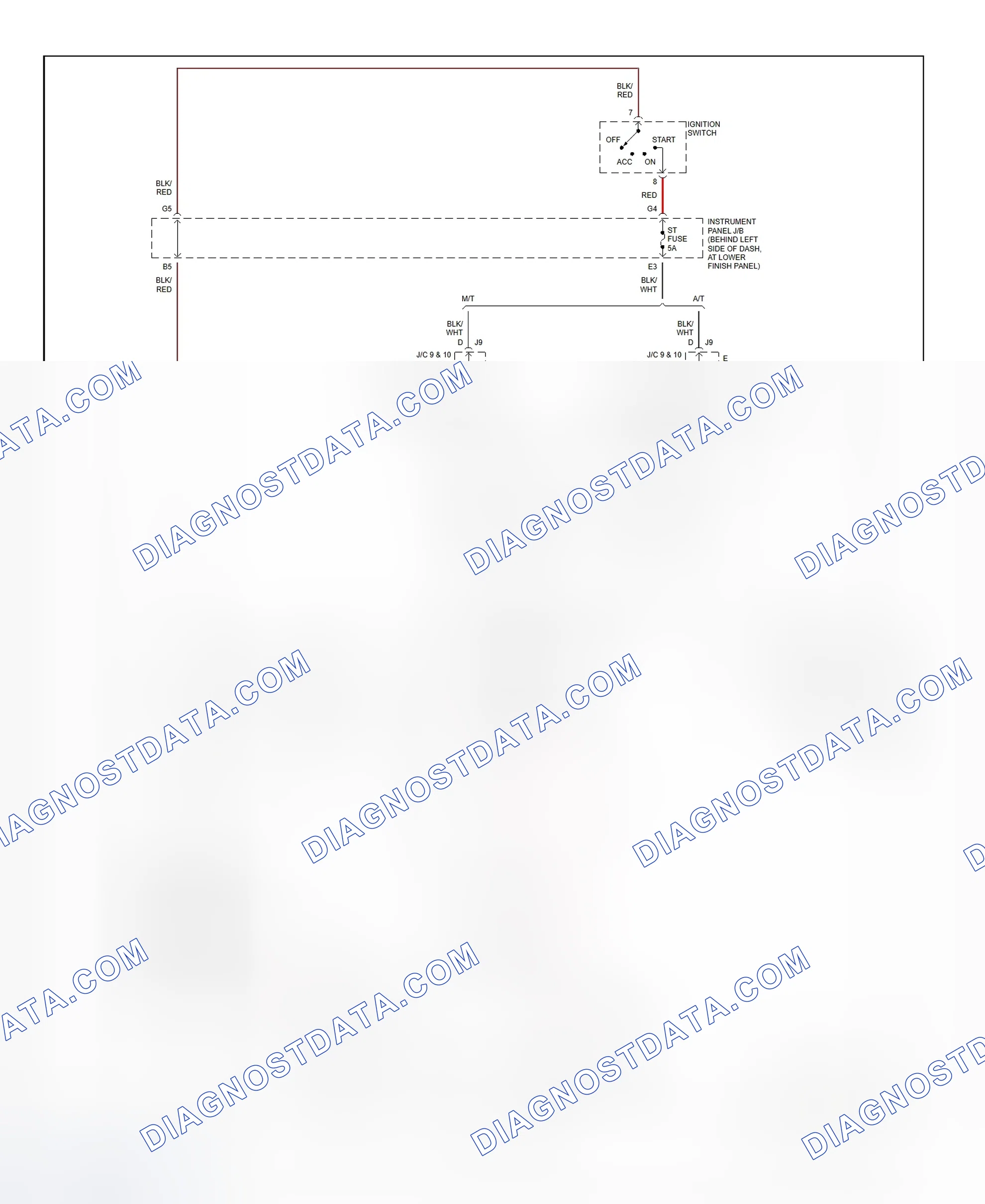Fig. 23: Starting System Wiring Diagram (Corolla)